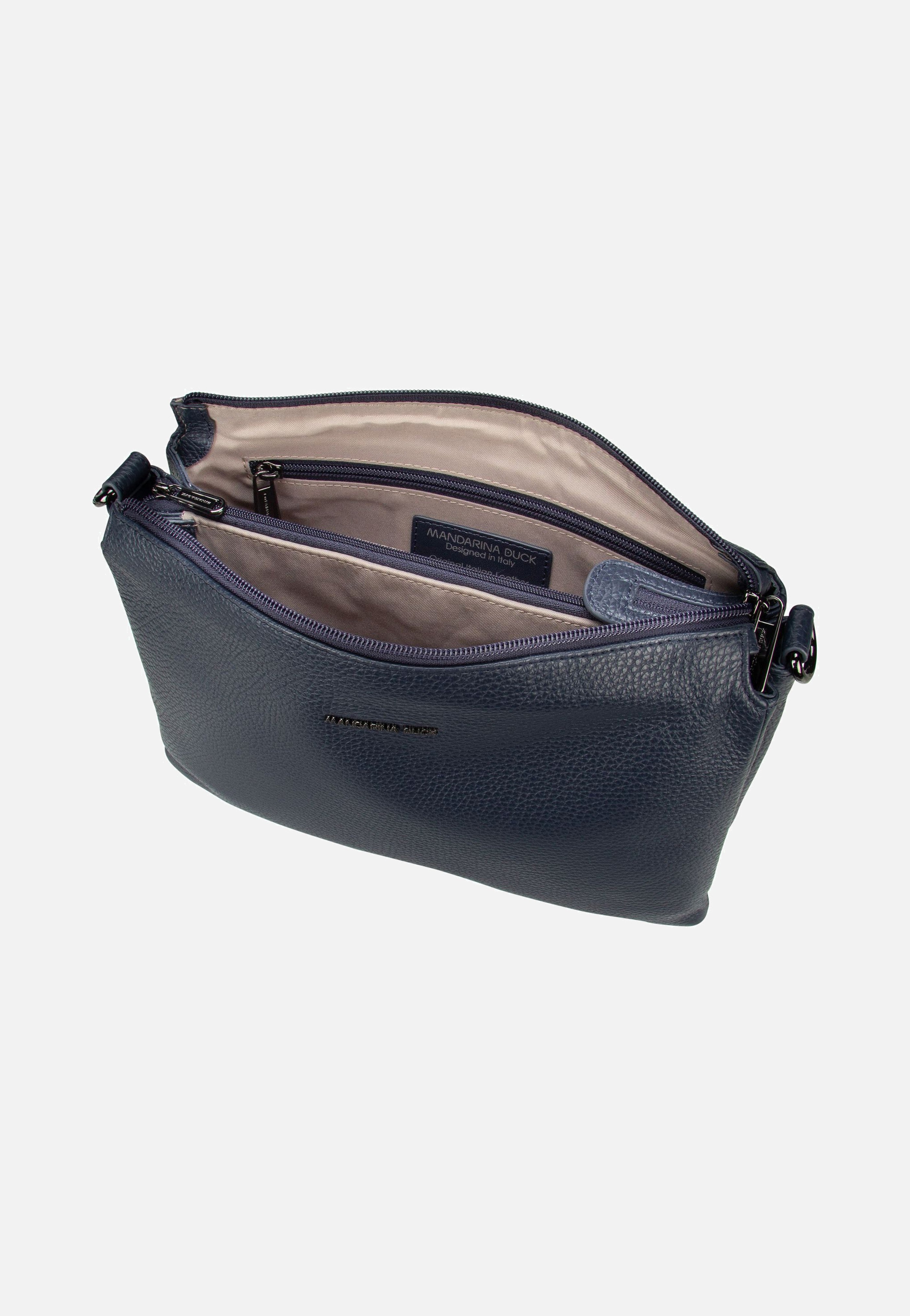 Mandarina Duck Mellow Leather FZT12 Dress Blue Crossbody Bag