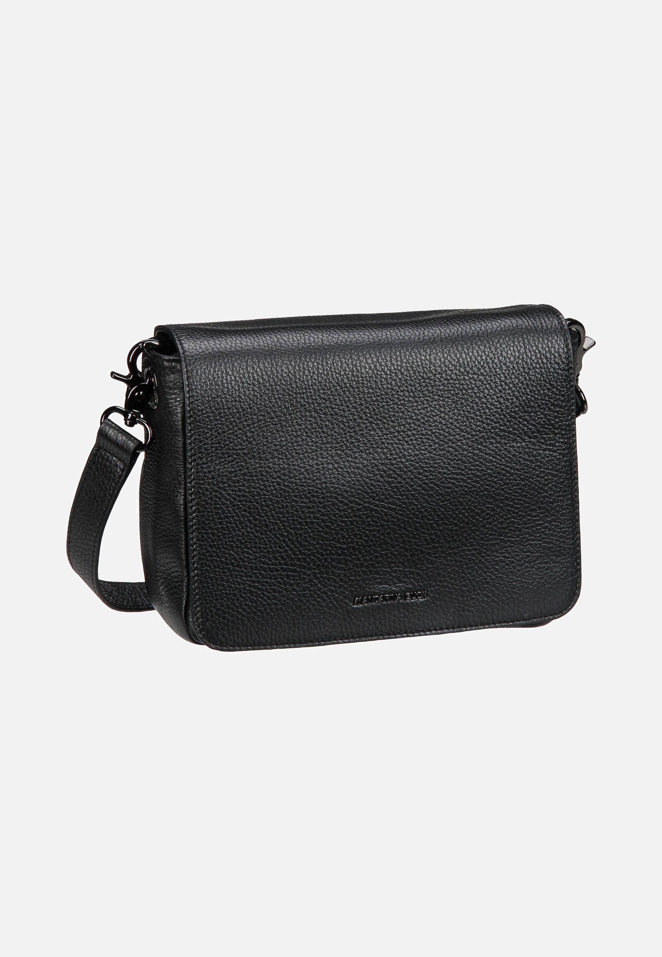 Mandarina Duck Mellow Leather Hunting Bag FZT69 Nero Crossbody Bag
