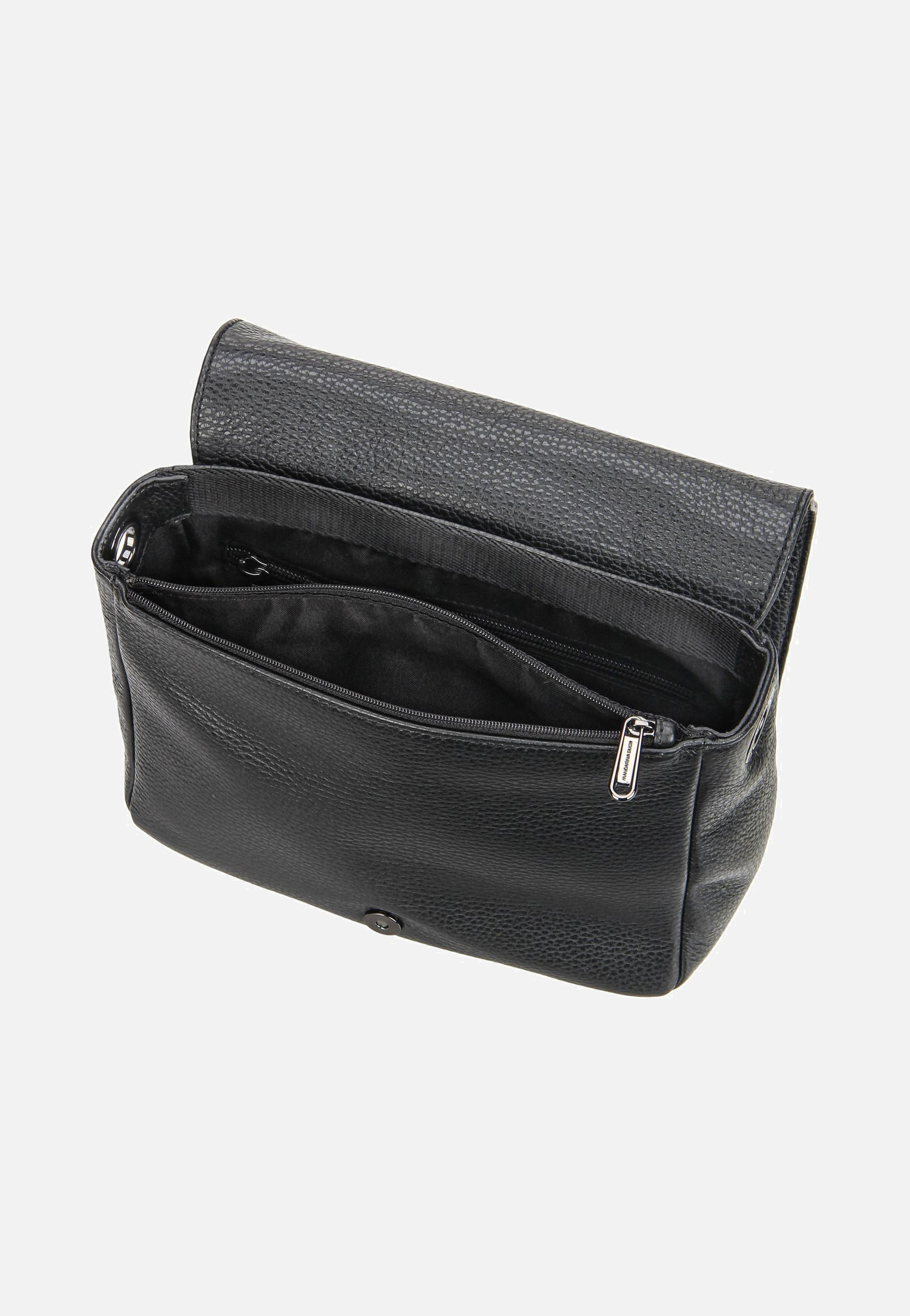 Mandarina Duck Mellow Leather Hunting Bag FZT69 Nero Crossbody Bag
