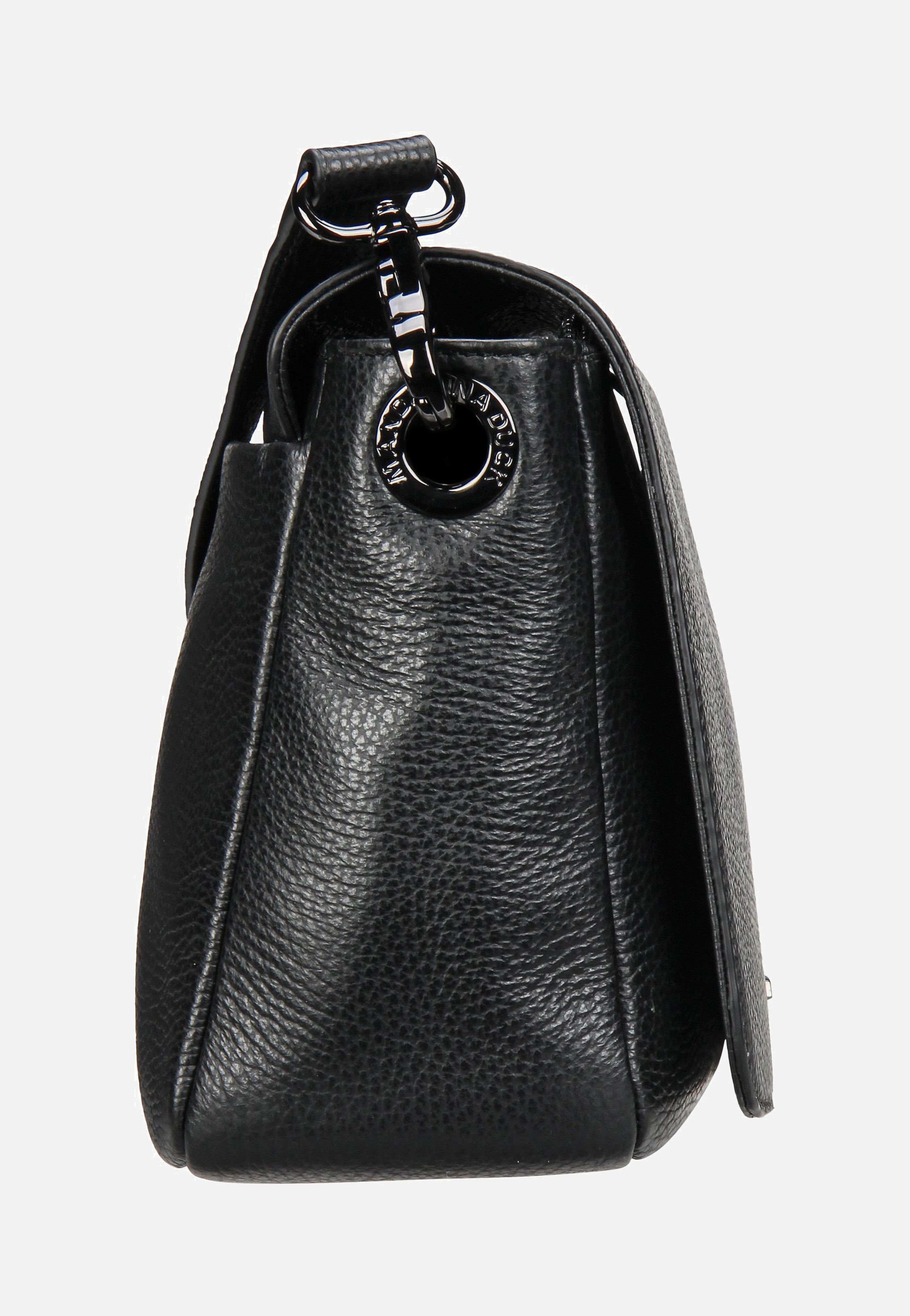 Mandarina Duck Mellow Leather Hunting Bag FZT69 Nero Crossbody Bag
