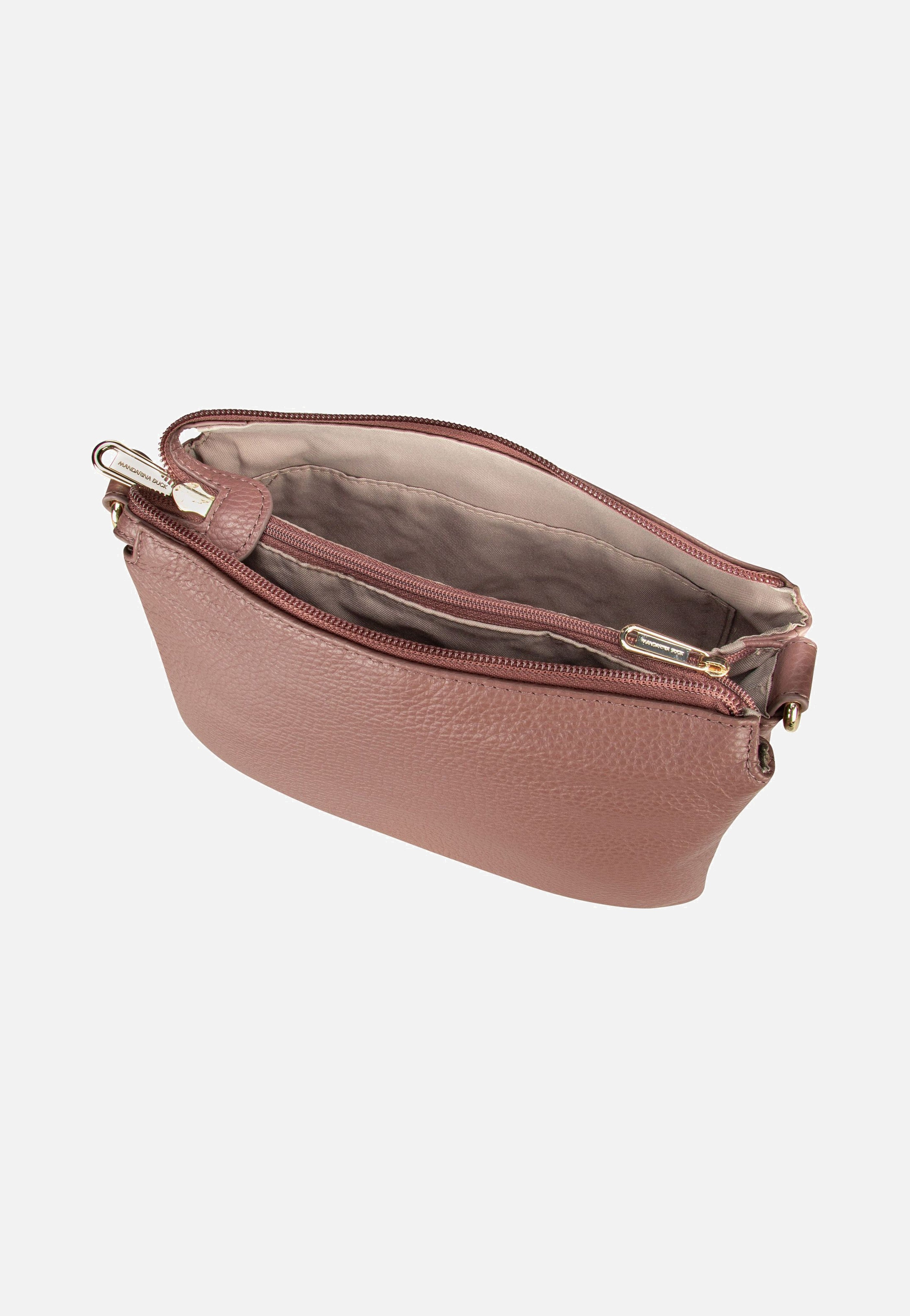 Mandarina Duck Mellow Leather Pochette FZT82 Balsamic Crossbody Bag