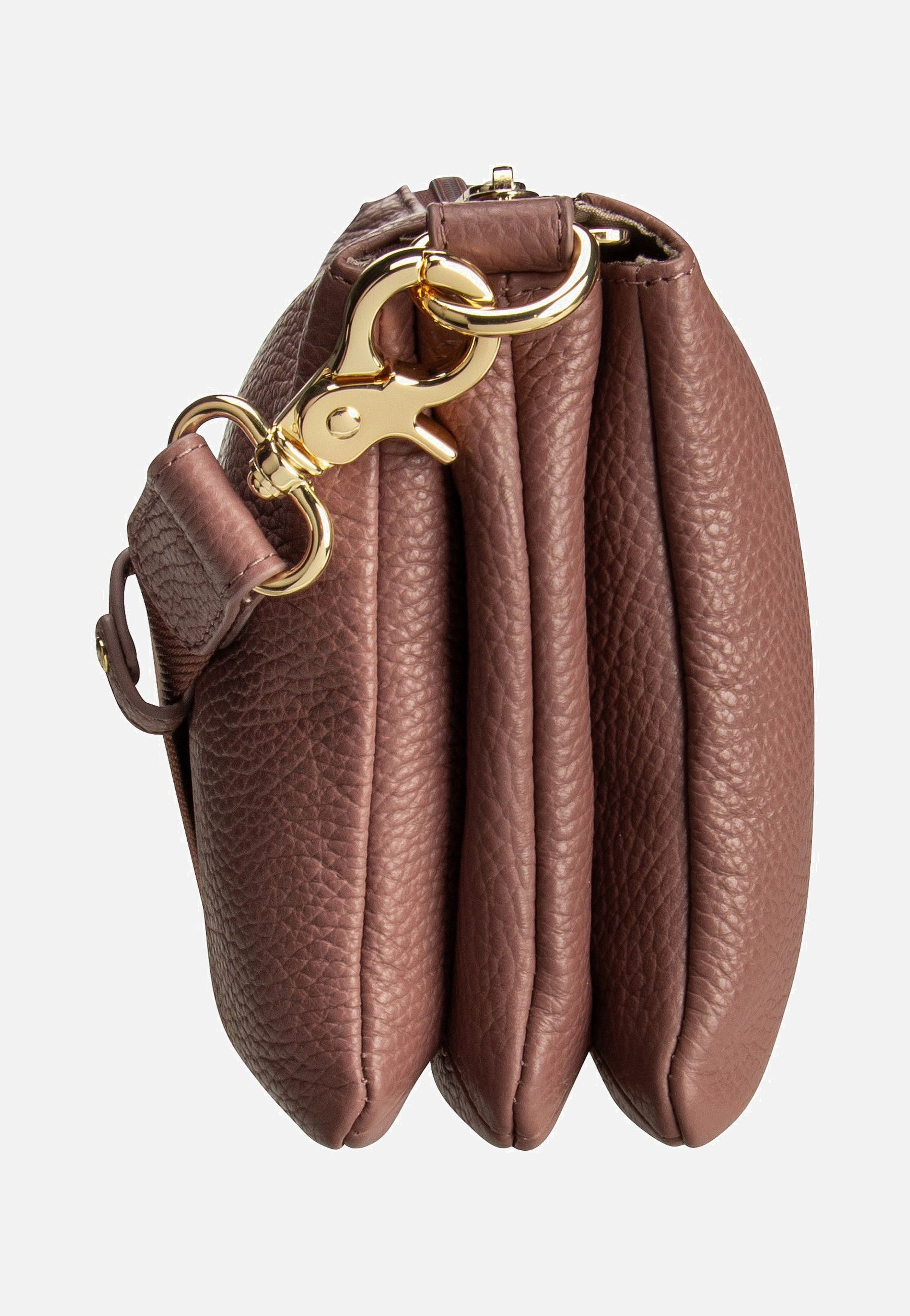 Mandarina Duck Mellow Leather Pochette FZT82 Balsamic Crossbody Bag