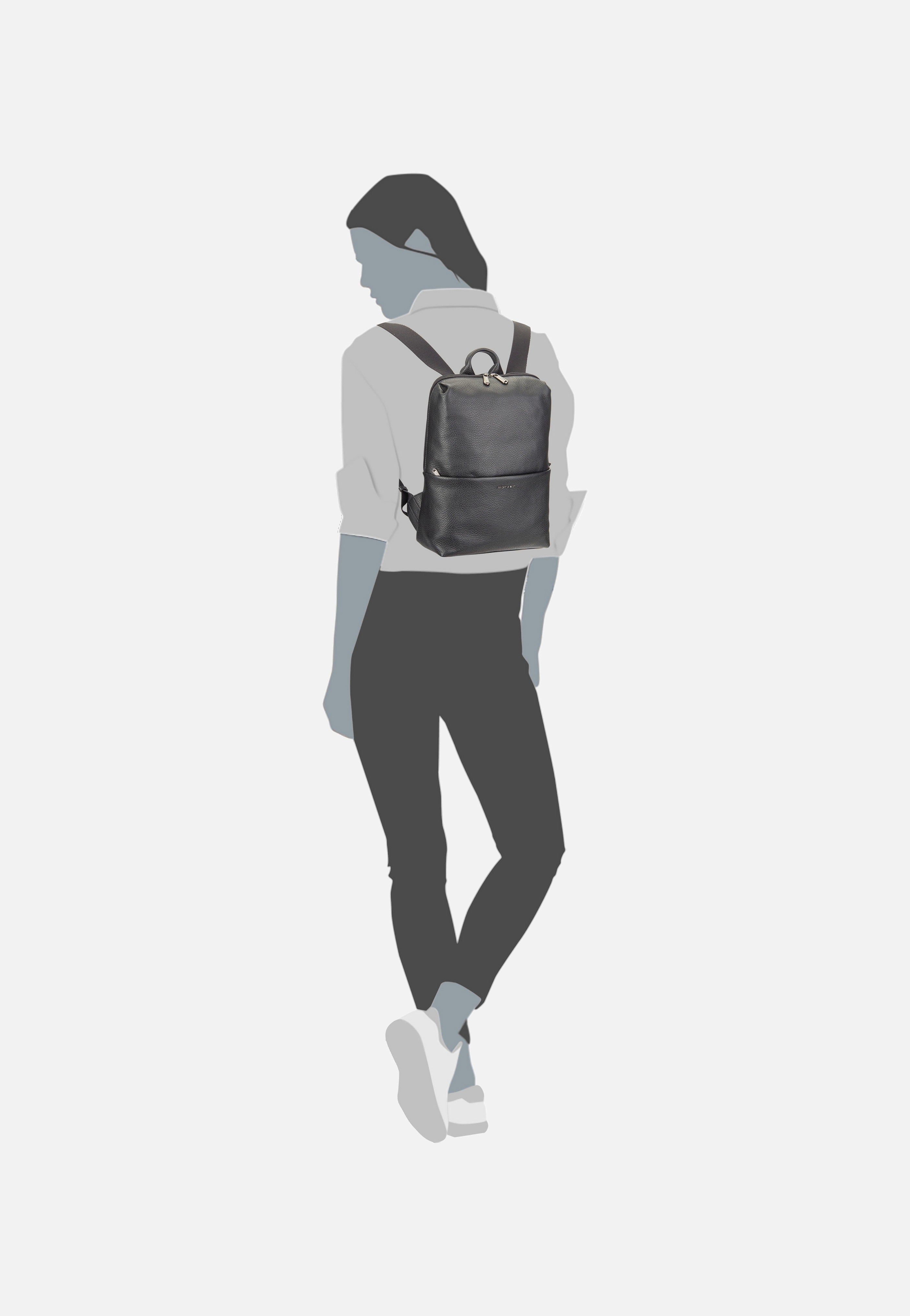 Mandarina Duck Mellow Leather Squared FZT38 Nero Backpack