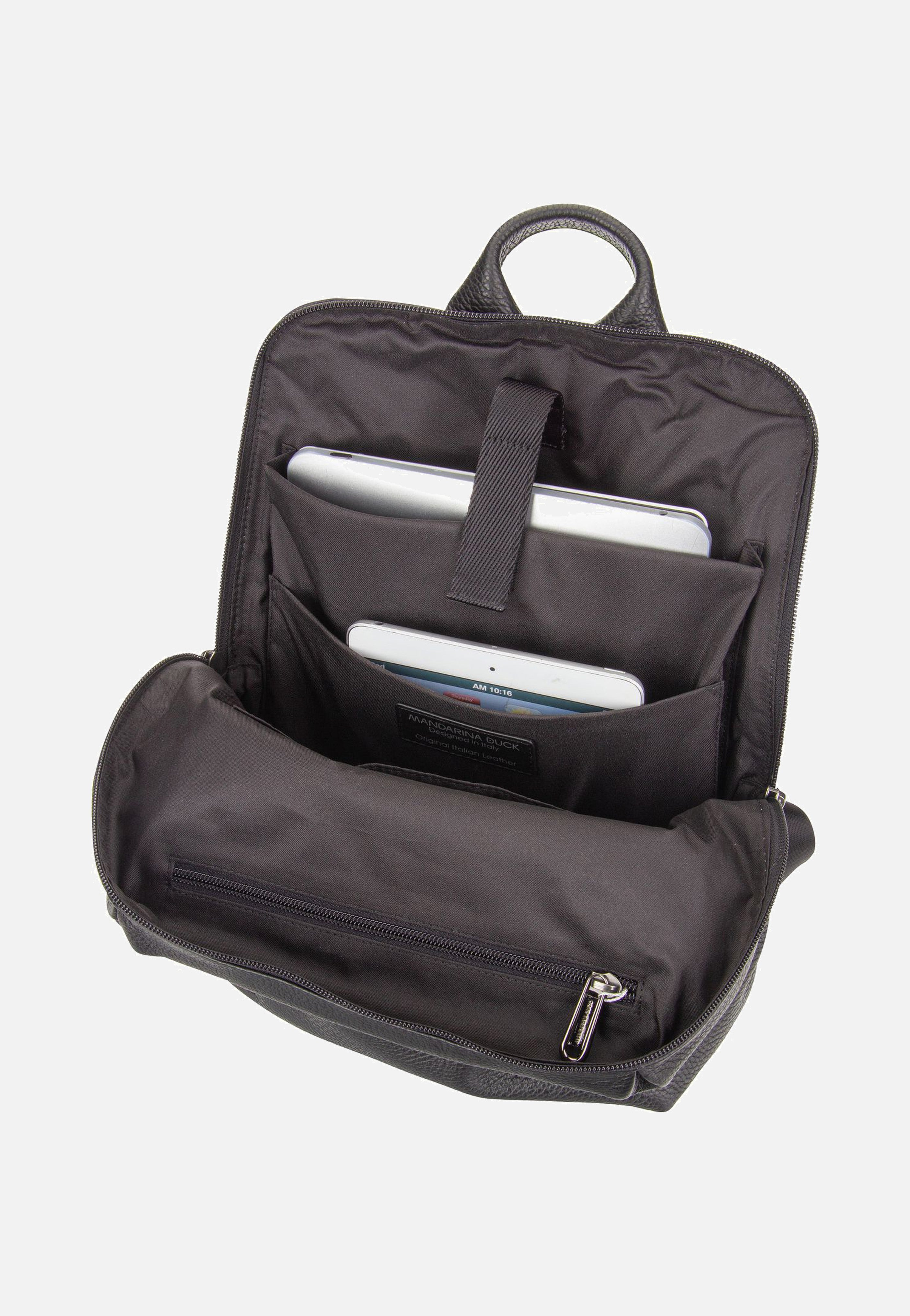 Mandarina Duck Mellow Leather Squared FZT38 Nero Backpack