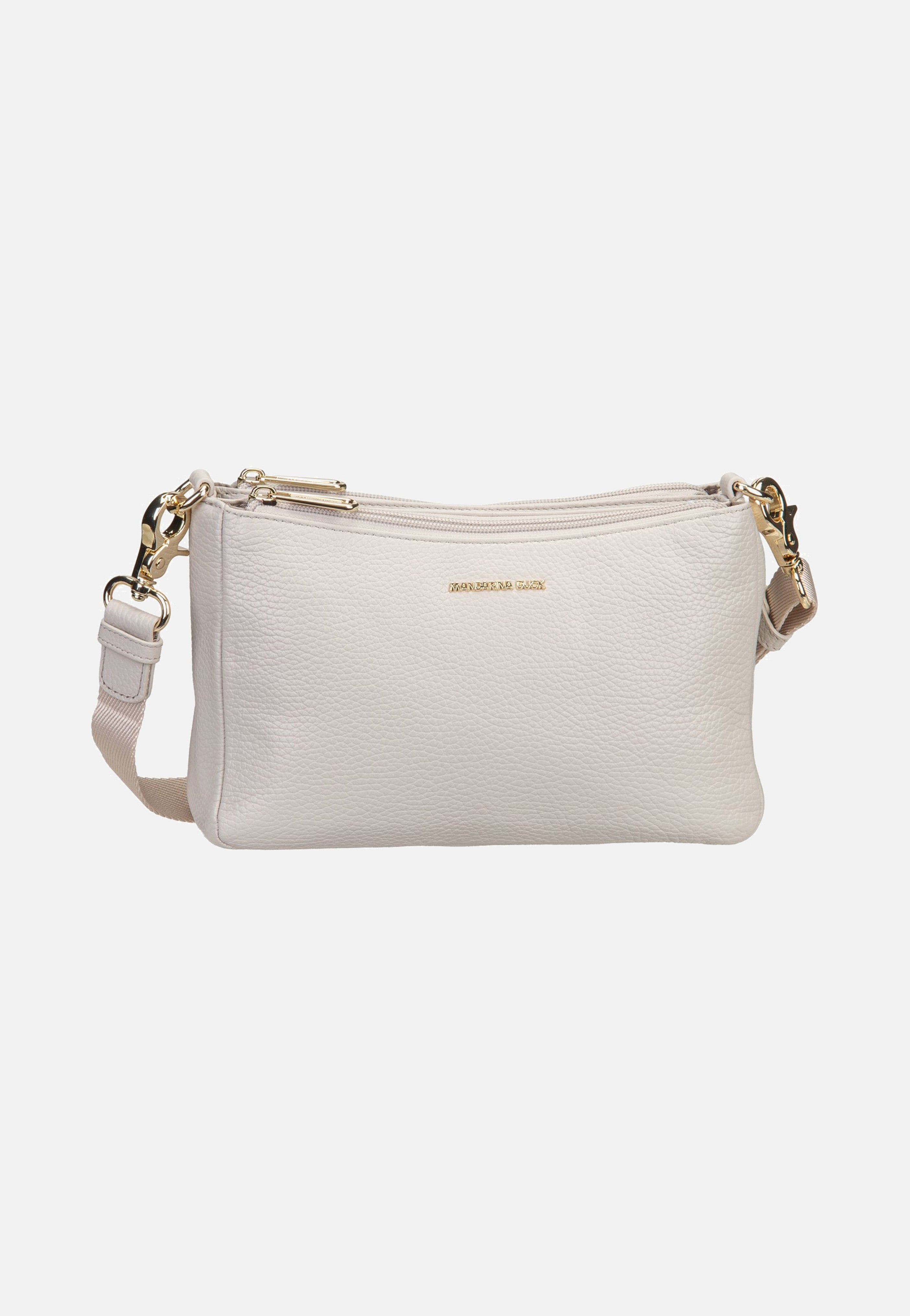 Mandarina Duck Mellow Leather Double Zipped FZTA8 Cocoon Crossbody Bag