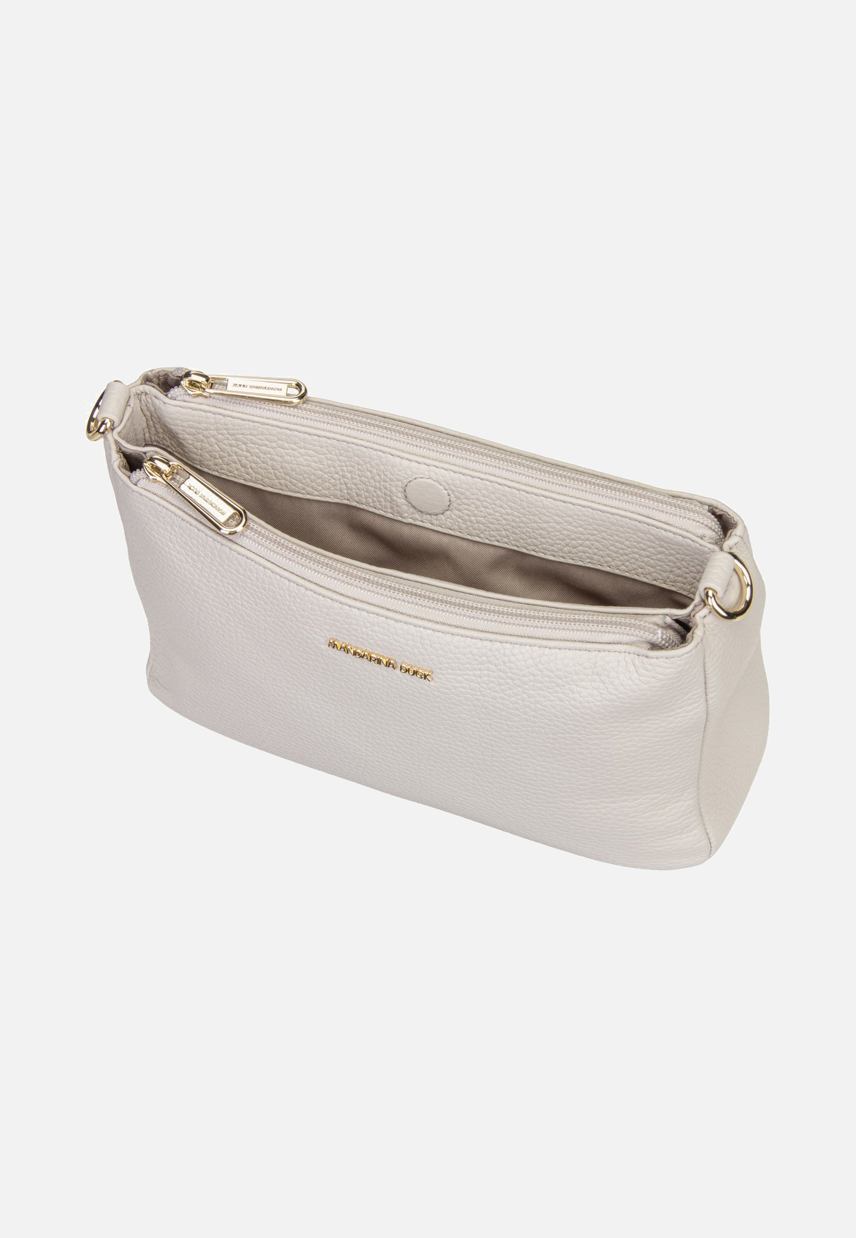 Mandarina Duck Mellow Leather Double Zipped FZTA8 Cocoon Crossbody Bag