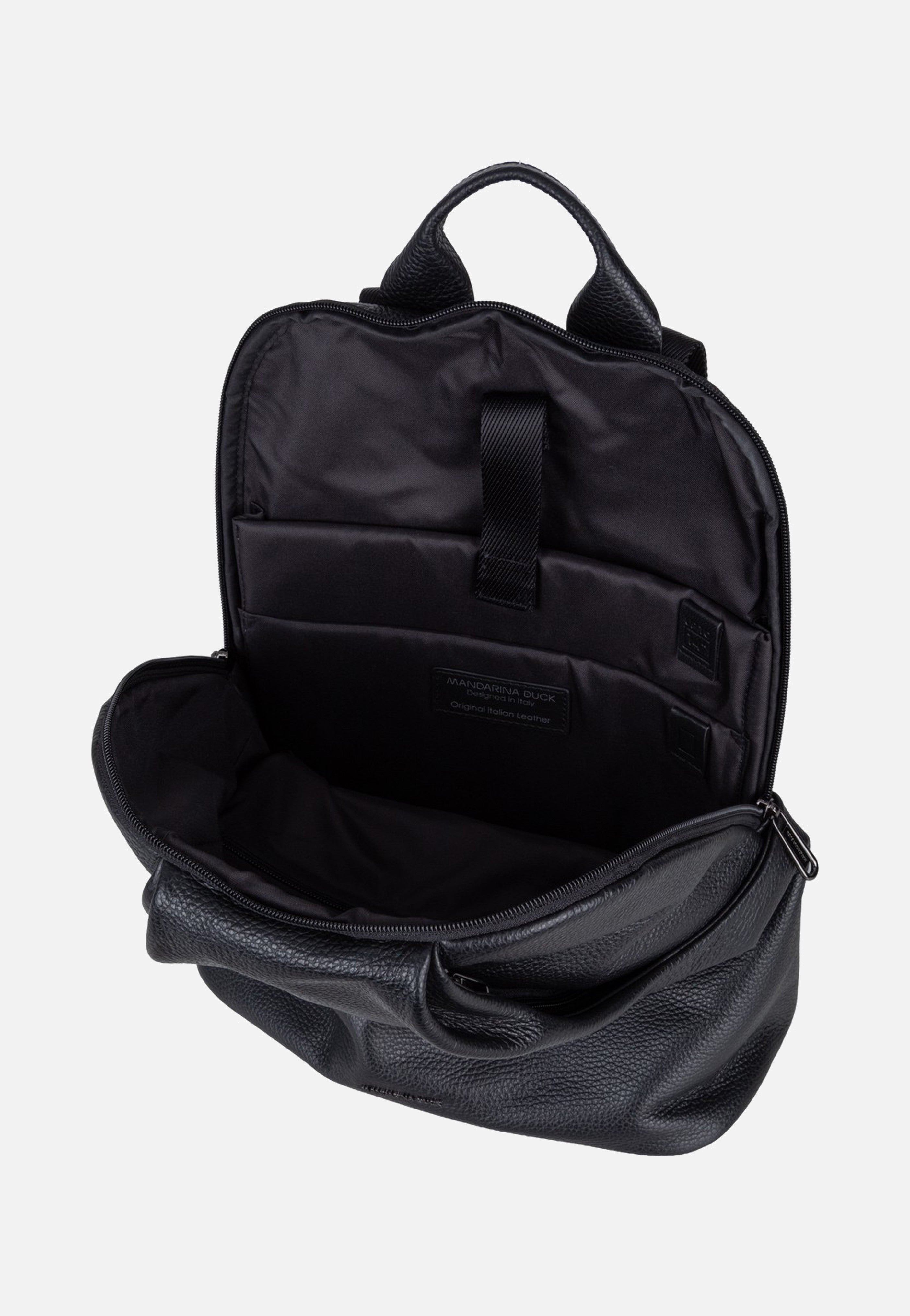 Mandarina Duck Mellow Leather Soft FZTA7 Nero - Backpack | Sakoi