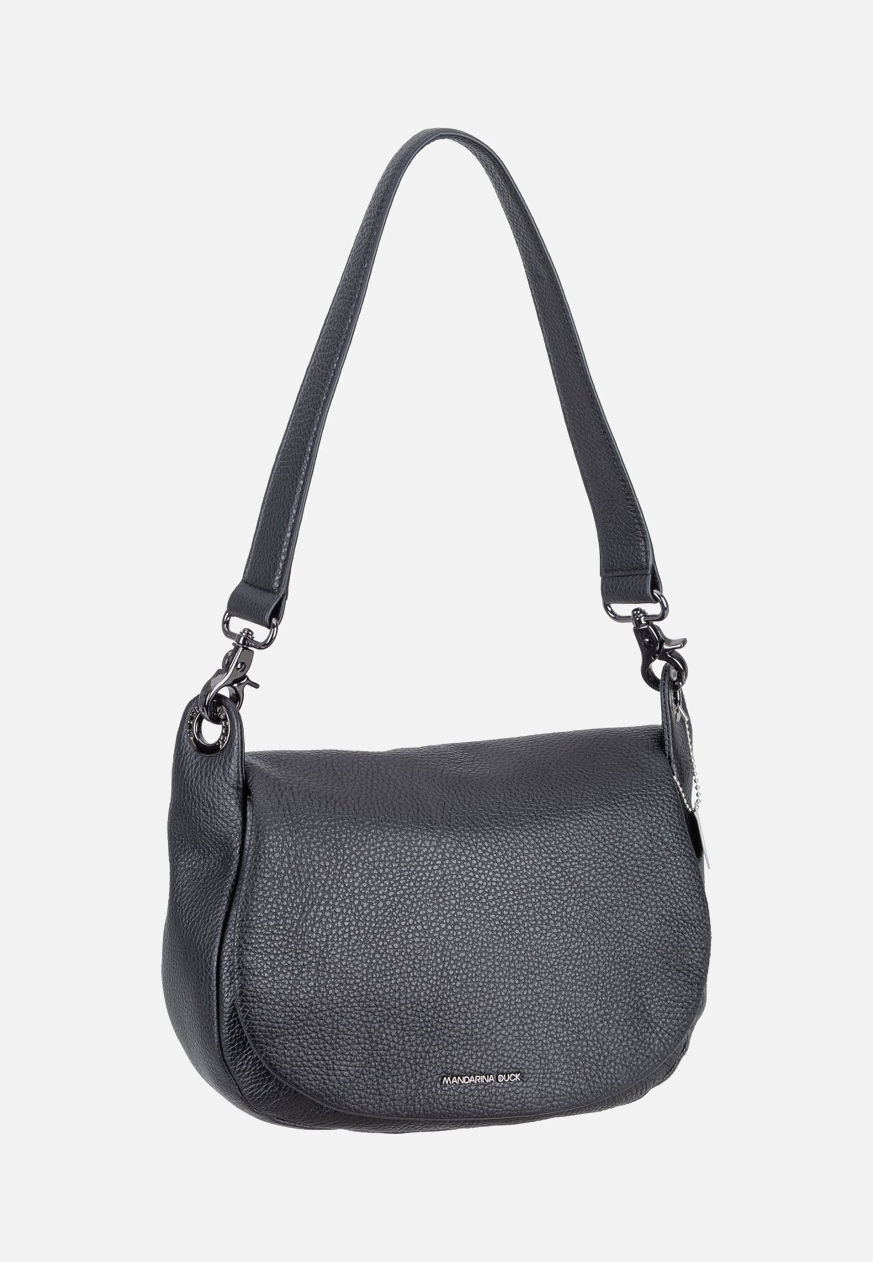 Mandarina Duck Mellow Leather Soft Hunting FZTA9 Nero Shoulder Bag