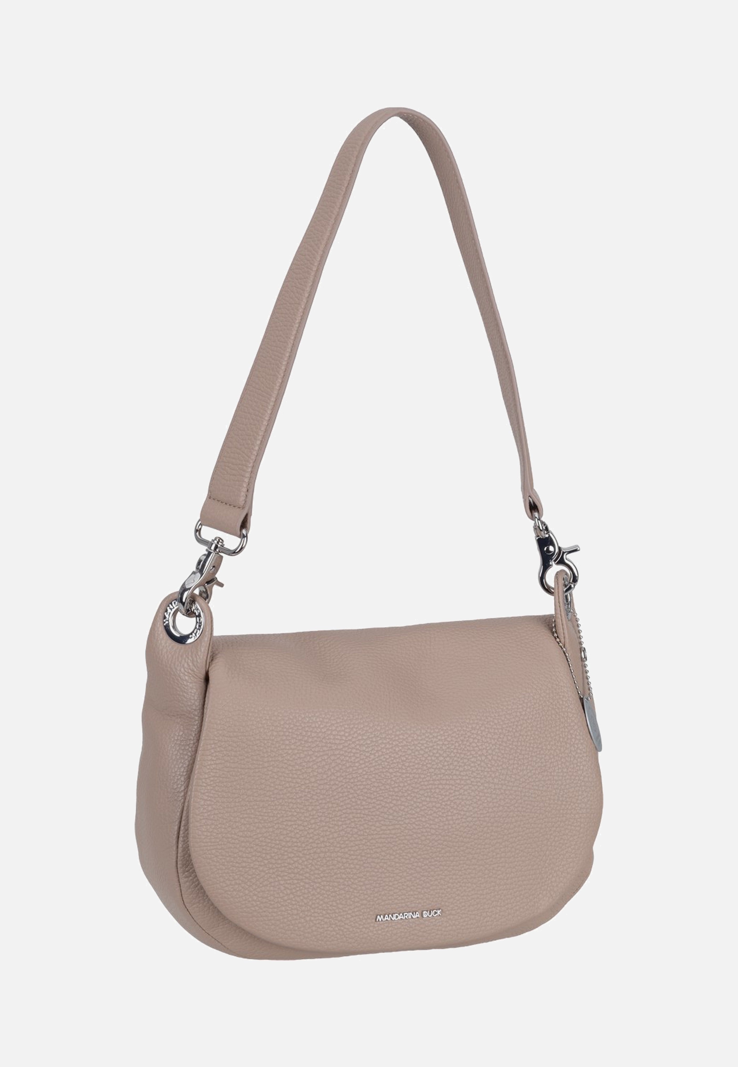 Mandarina Duck Mellow Leather Soft Hunting FZTA9 Warm Taupe Shoulder Bag