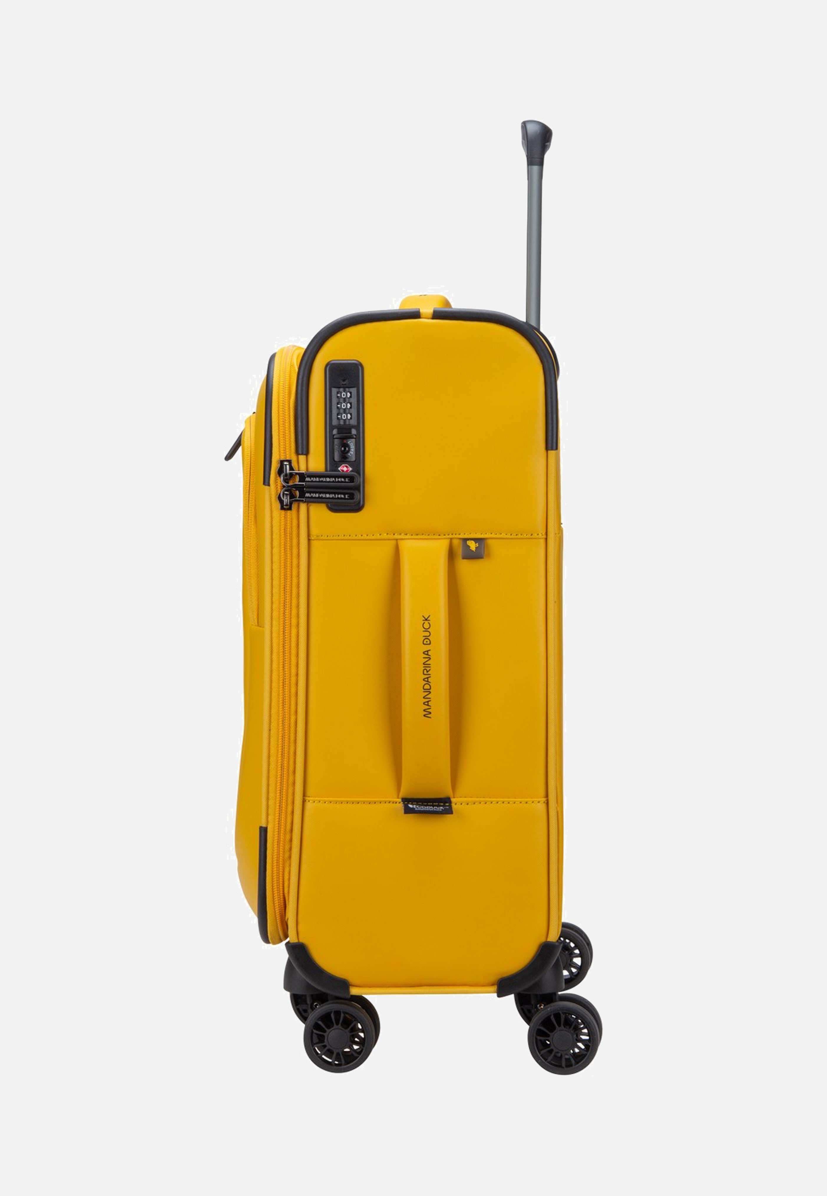 Mandarina Duck Eco Coated OSV01 Duck Yellow Suitcase