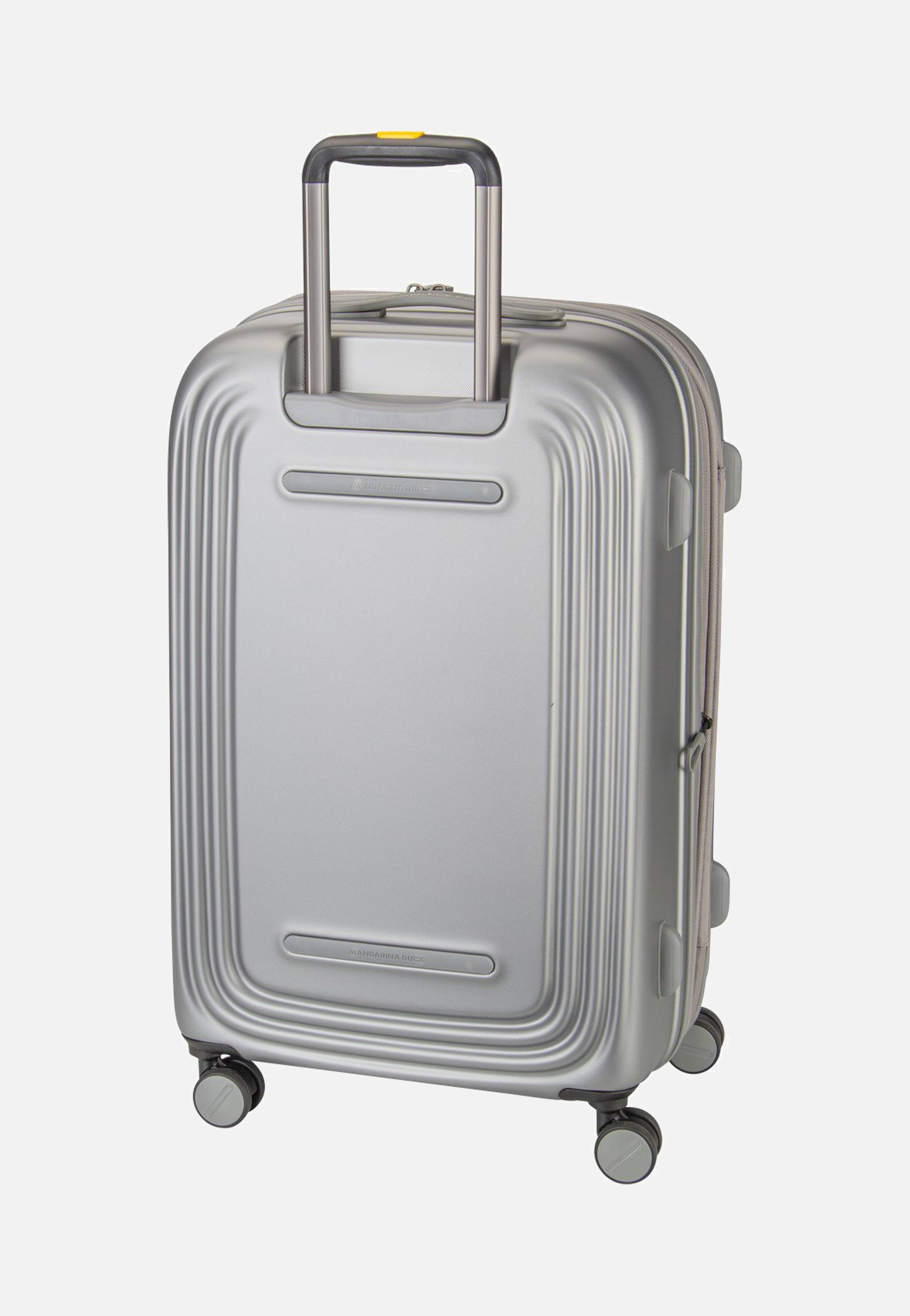 Mandarina Duck Logoduck + Trolley Medium Exp Silver Suitcase