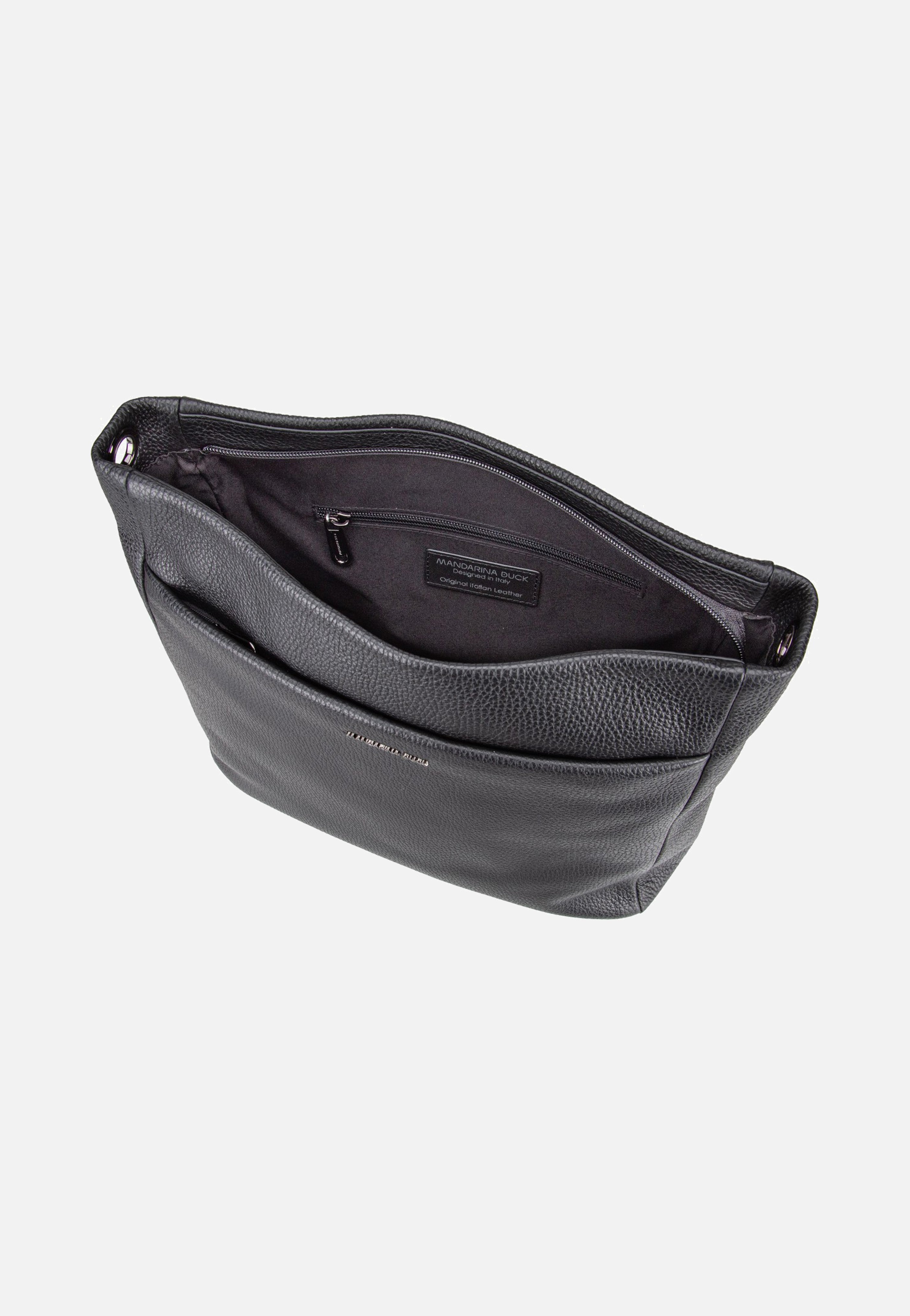 Mandarina Duck Mellow Leather Large FZT04 Nero Crossbody Bag