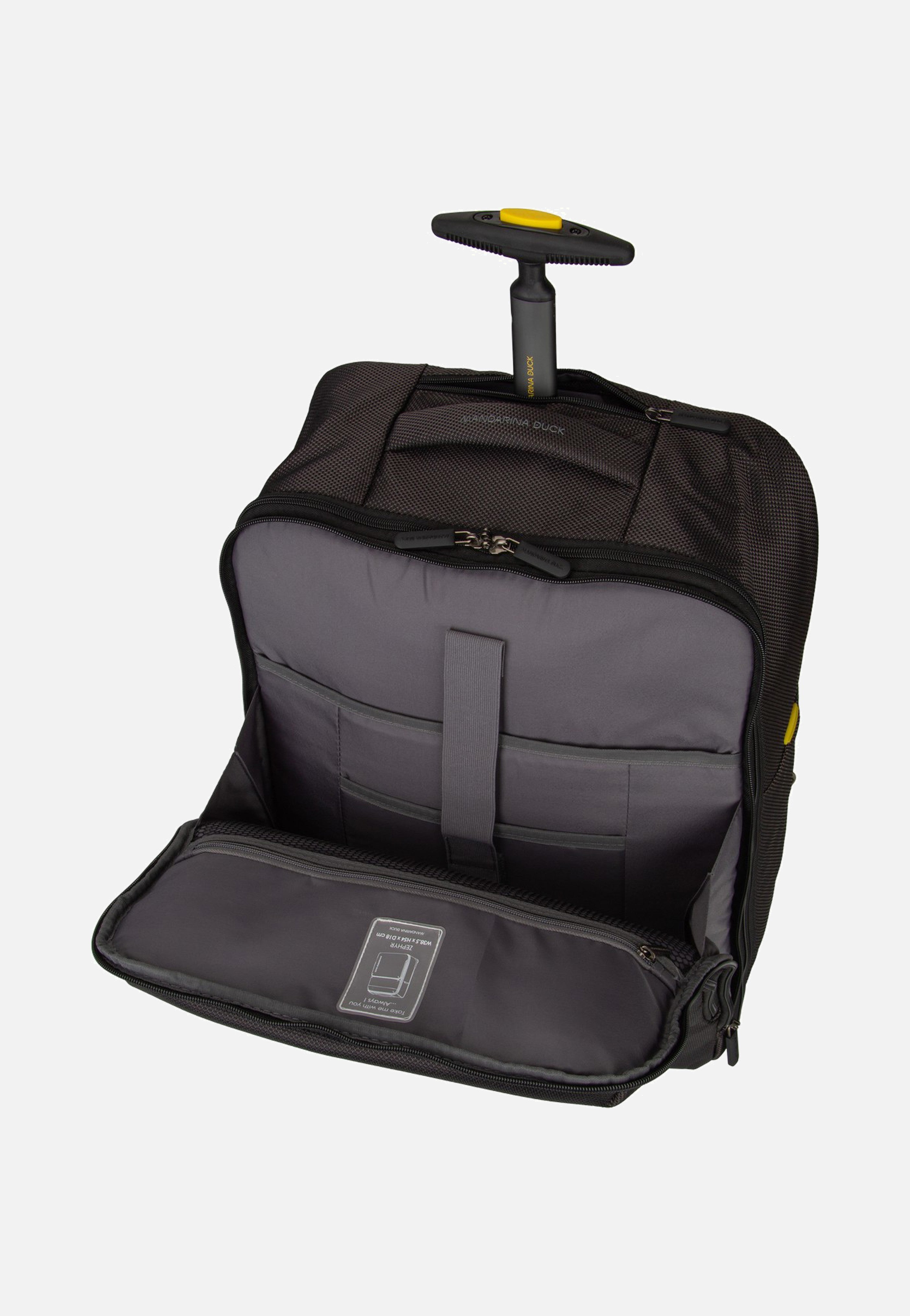 Mandarina Duck - Zephyr Trolley OTV06 Black - Backpack Trolley | Neutral-Image