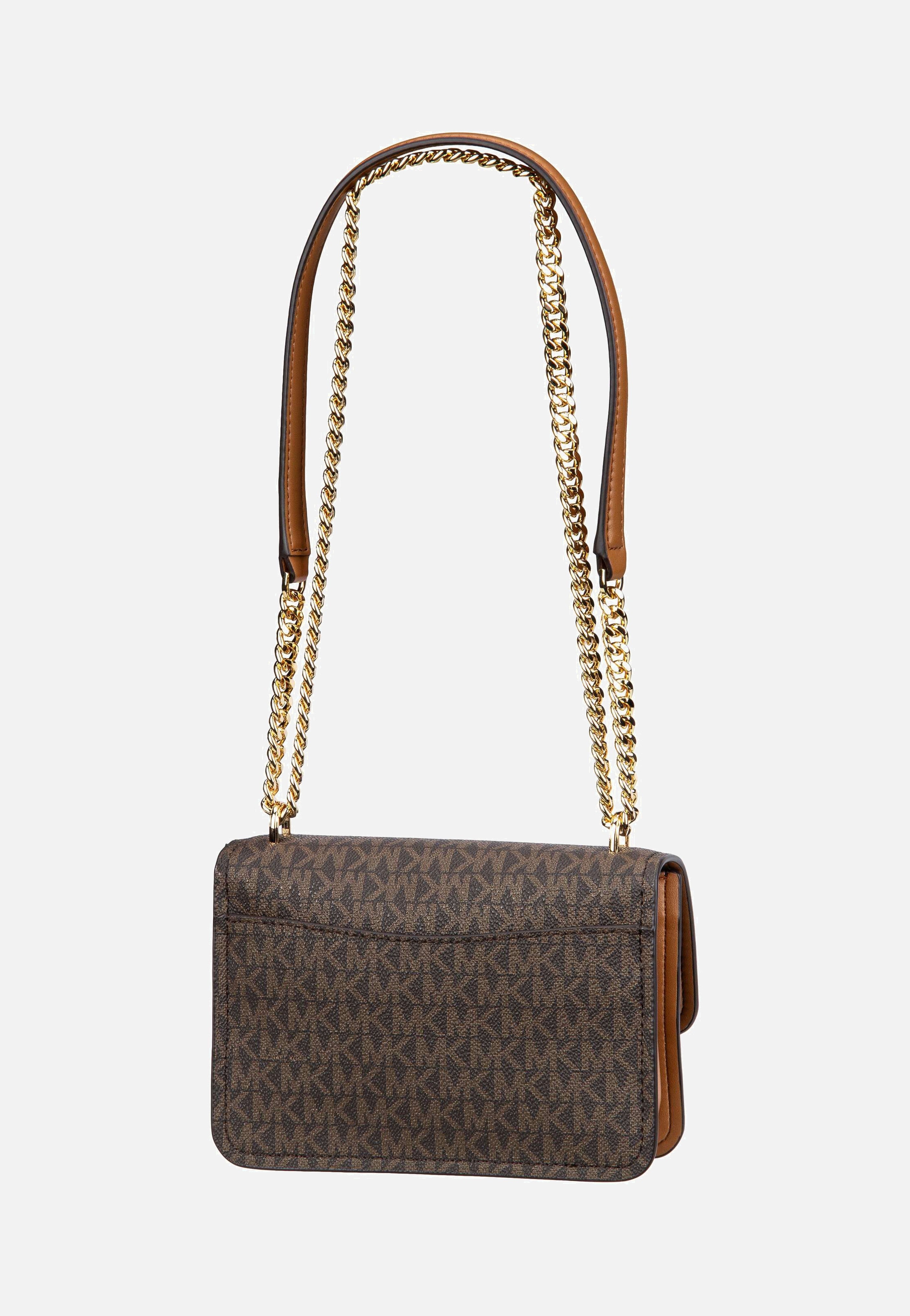 Michael Kors Claire SM Xbody MK Signature Brown/Acorn Evening Bag