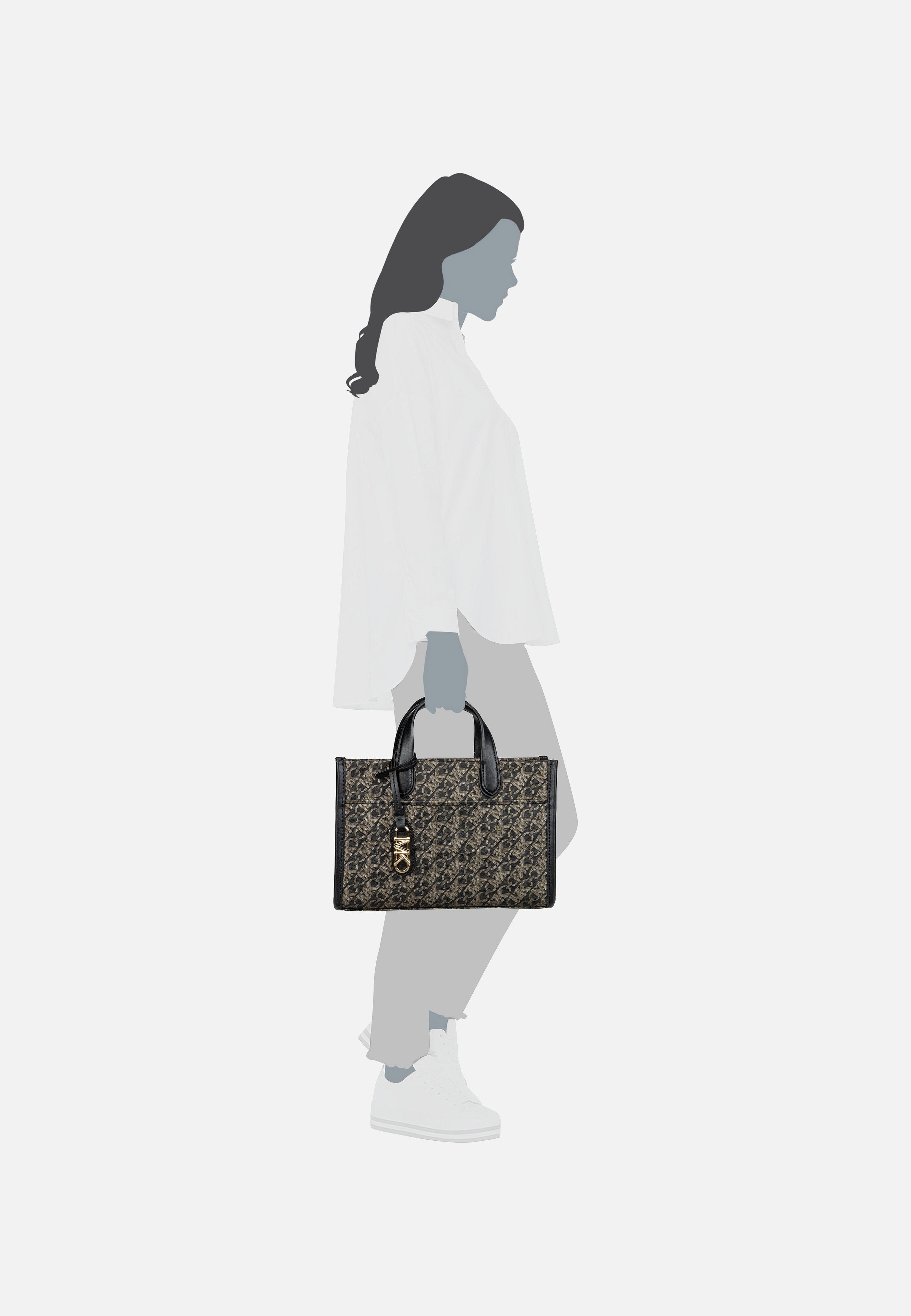 Michael Kors - Gigi Small EW MK SIG Black/Gold - Handle Bag | Women-Image