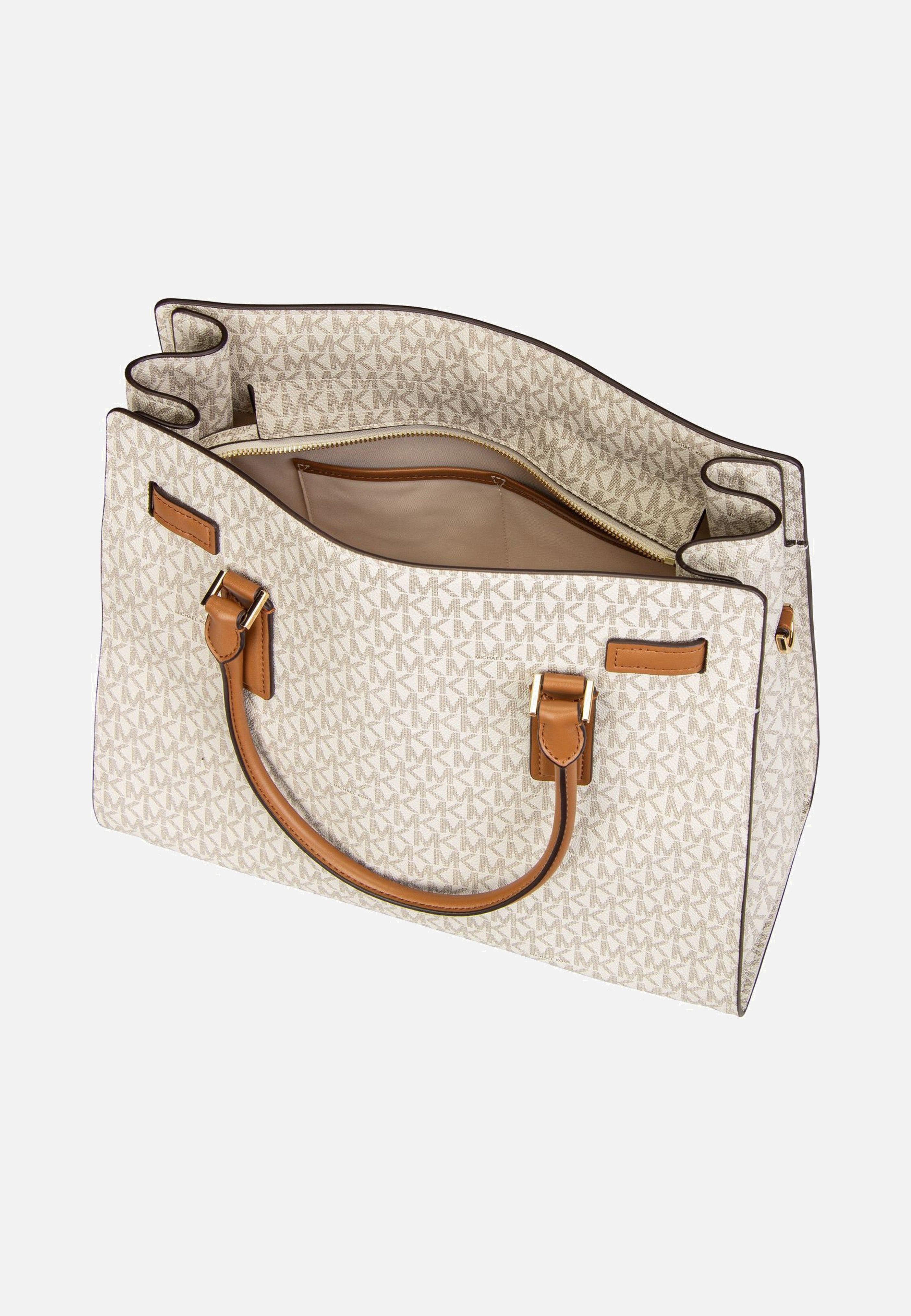 Michael Kors - Hamilton LG Satchel MK SIG Vanilla/Acorn - Shopper | Women-Image