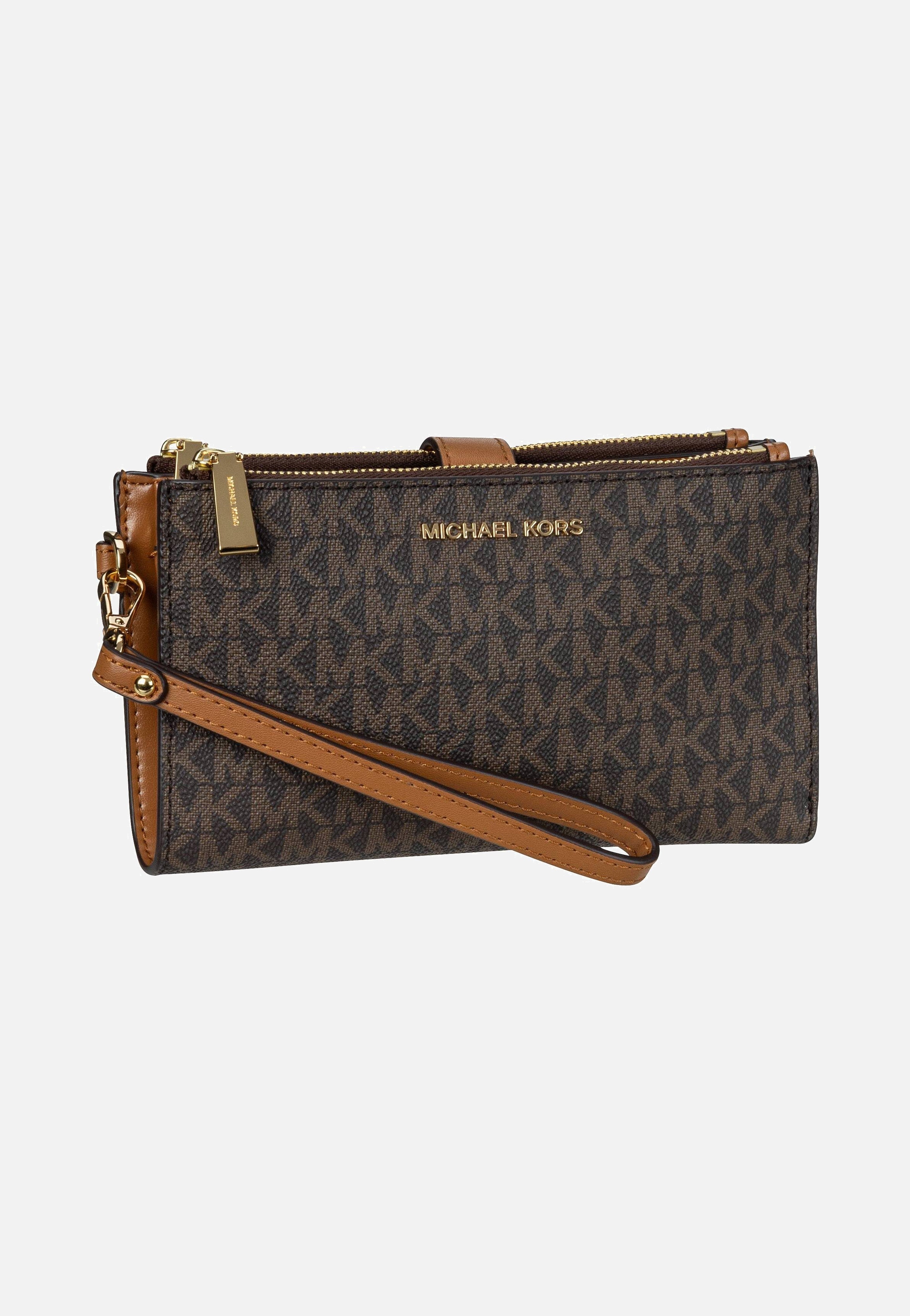 Michael Kors - Jet Set Double Zip MK SIG Brown - Clutch | Women-Image