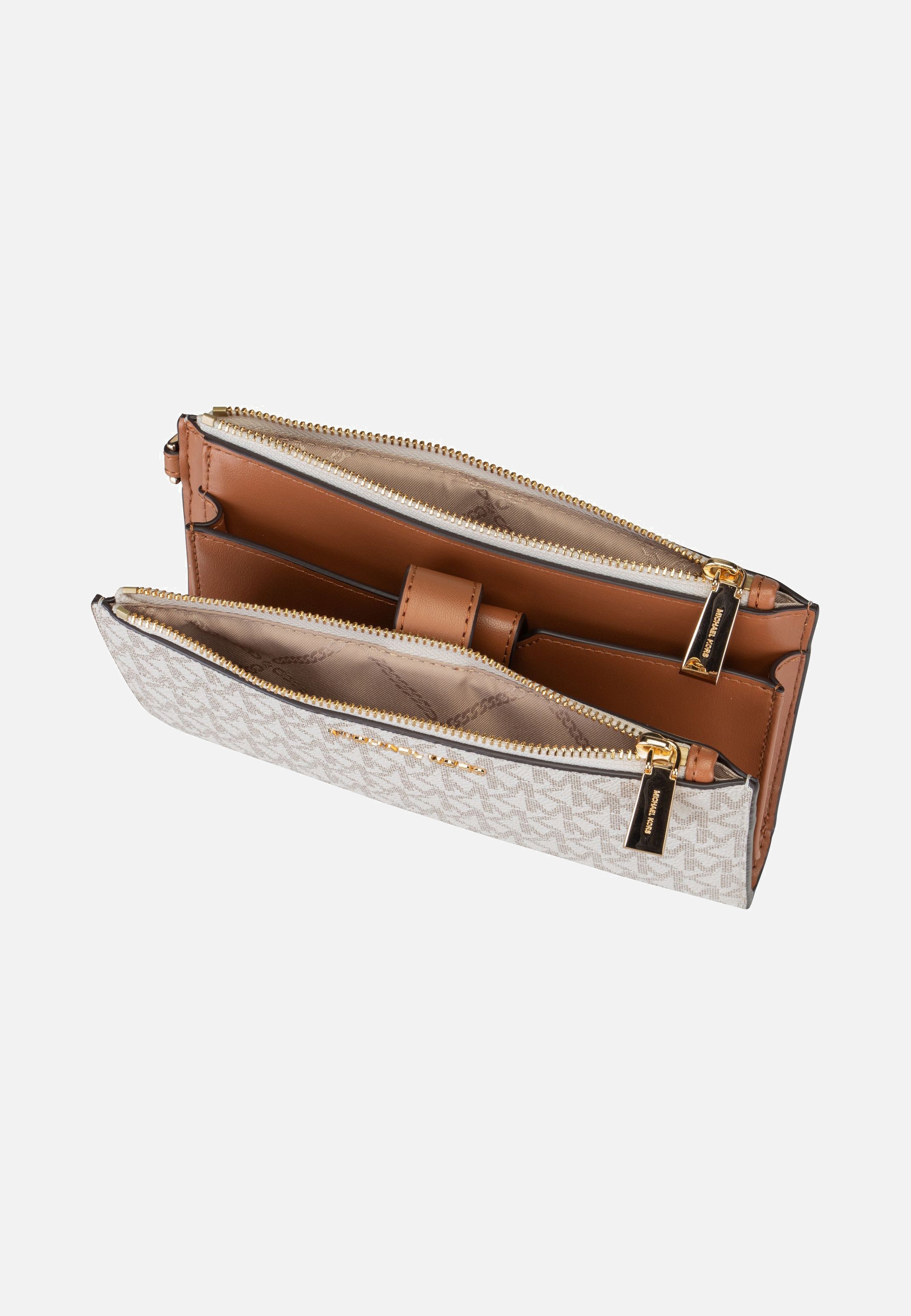 pk-mkです¨̮ )/ Michael Kors Jet Set Double Zip MK SIG Vanilla - Clutch | Sakoi