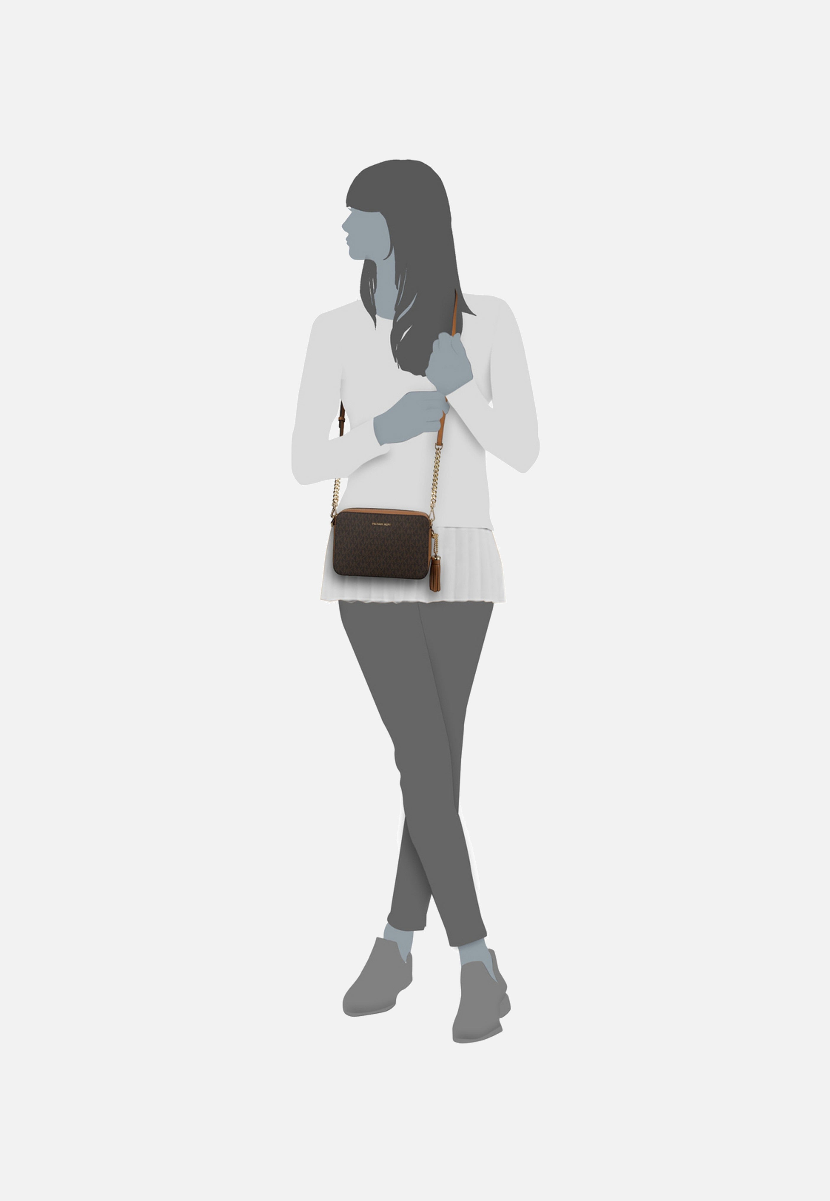 Michael Kors - Jet Set Medium MK Signature Brown - Crossbody Bag | Women-Image