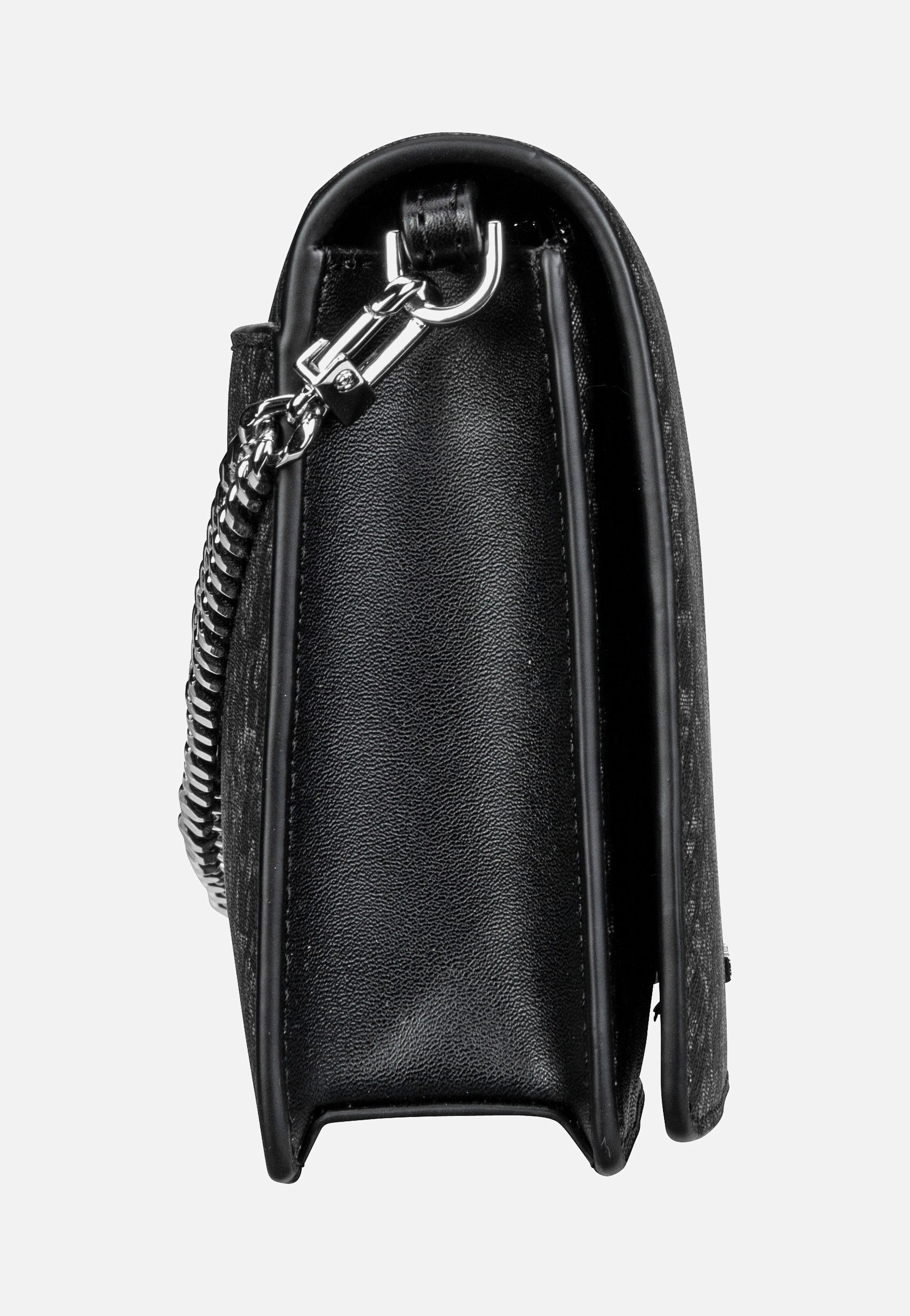 Michael Kors - Jet Set Medium Flap Chain MK SIG Black/Silver - Evening Bag | Women-Image