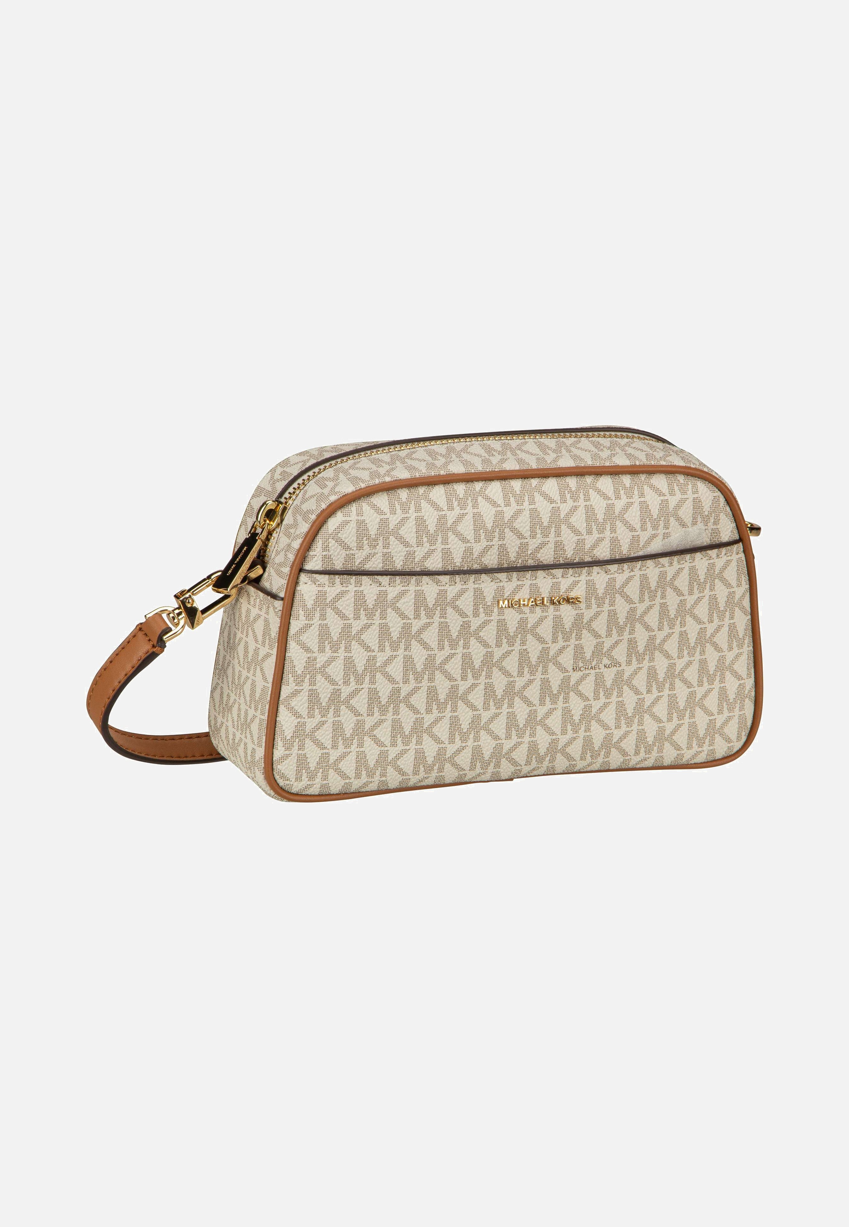 Michael Kors Jet Set SM Camera XBody MK SIG Vanilla/Acorn Crossbody Bag