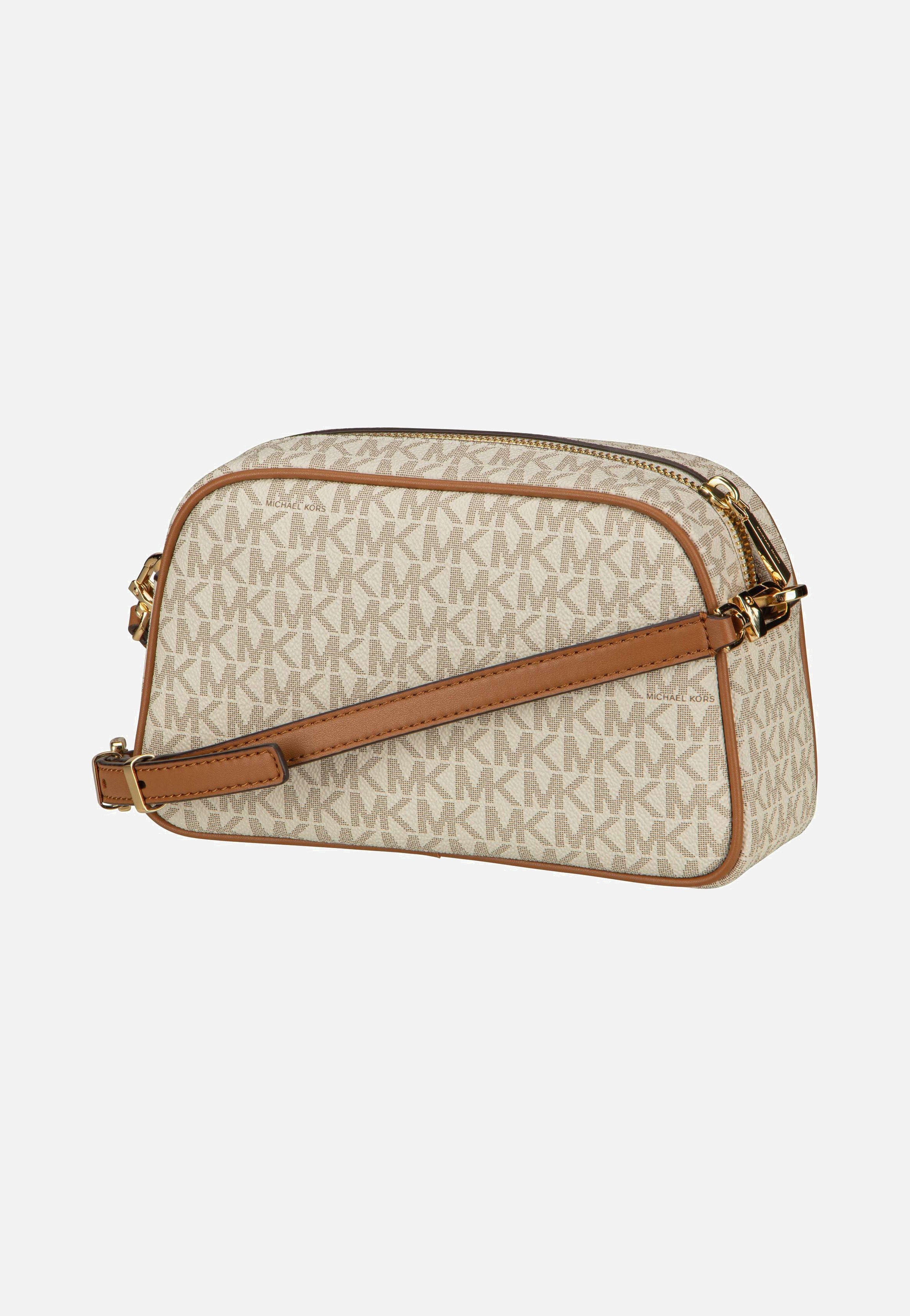 Michael Kors Jet Set SM Camera XBody MK SIG Vanilla/Acorn Crossbody Bag