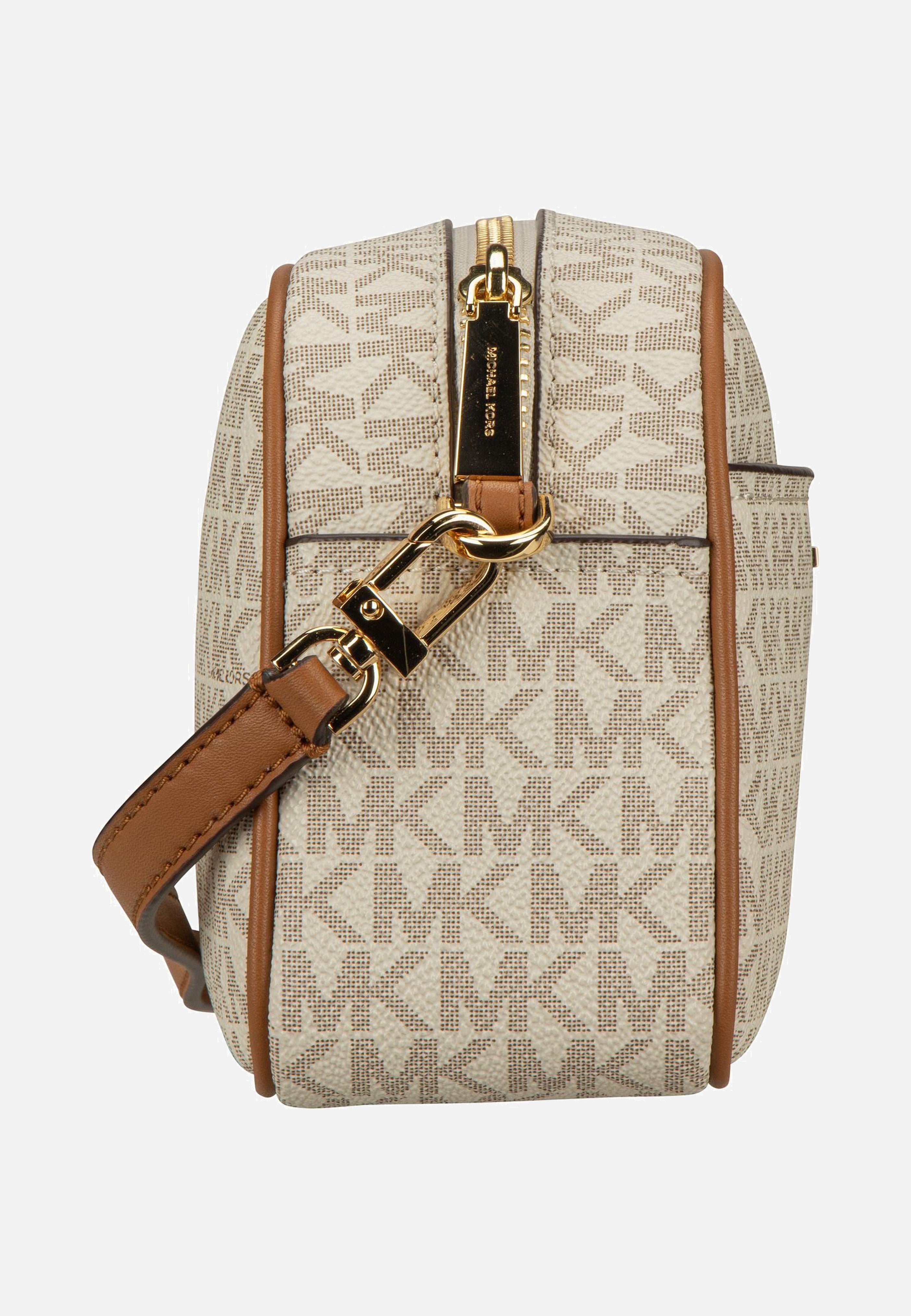 Michael Kors Jet Set SM Camera XBody MK SIG Vanilla/Acorn Crossbody Bag