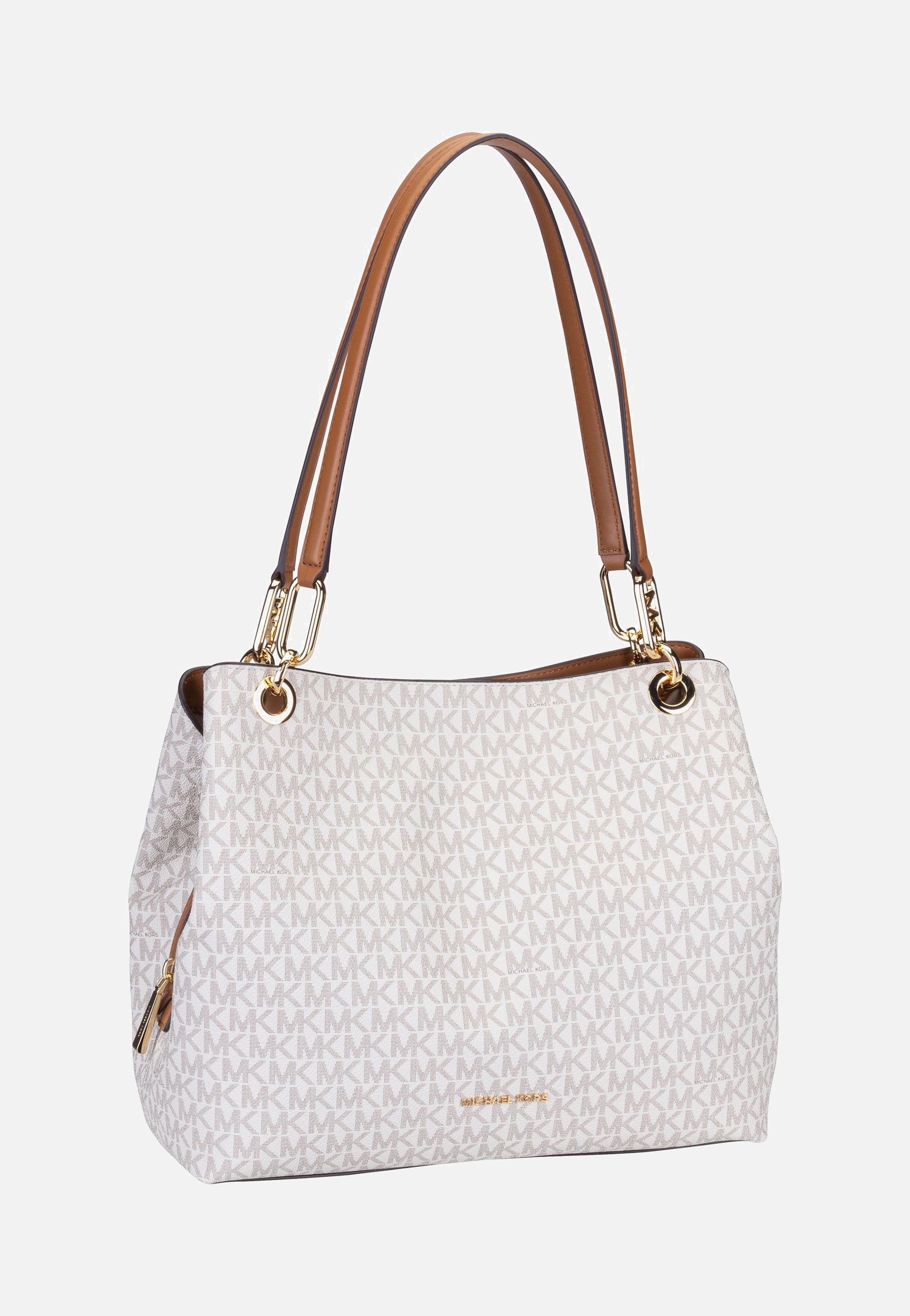 Michael Kors Kensington Large Shoulder Tote Vanilla/Acorn Shoulder Bag