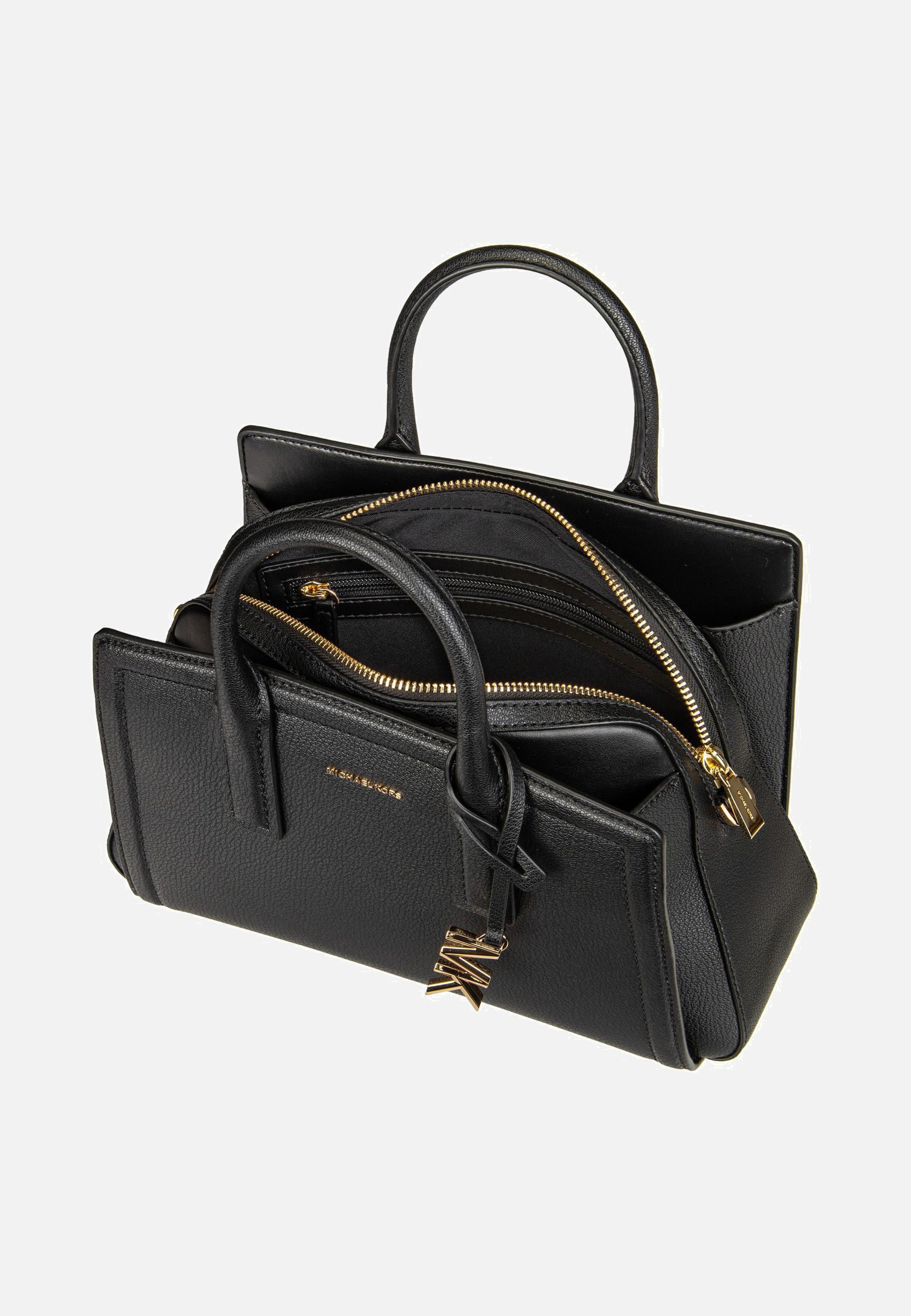 Michael Kors - Laila SM Satchel Solid Embossed Black - Handle Bag | Women-Image