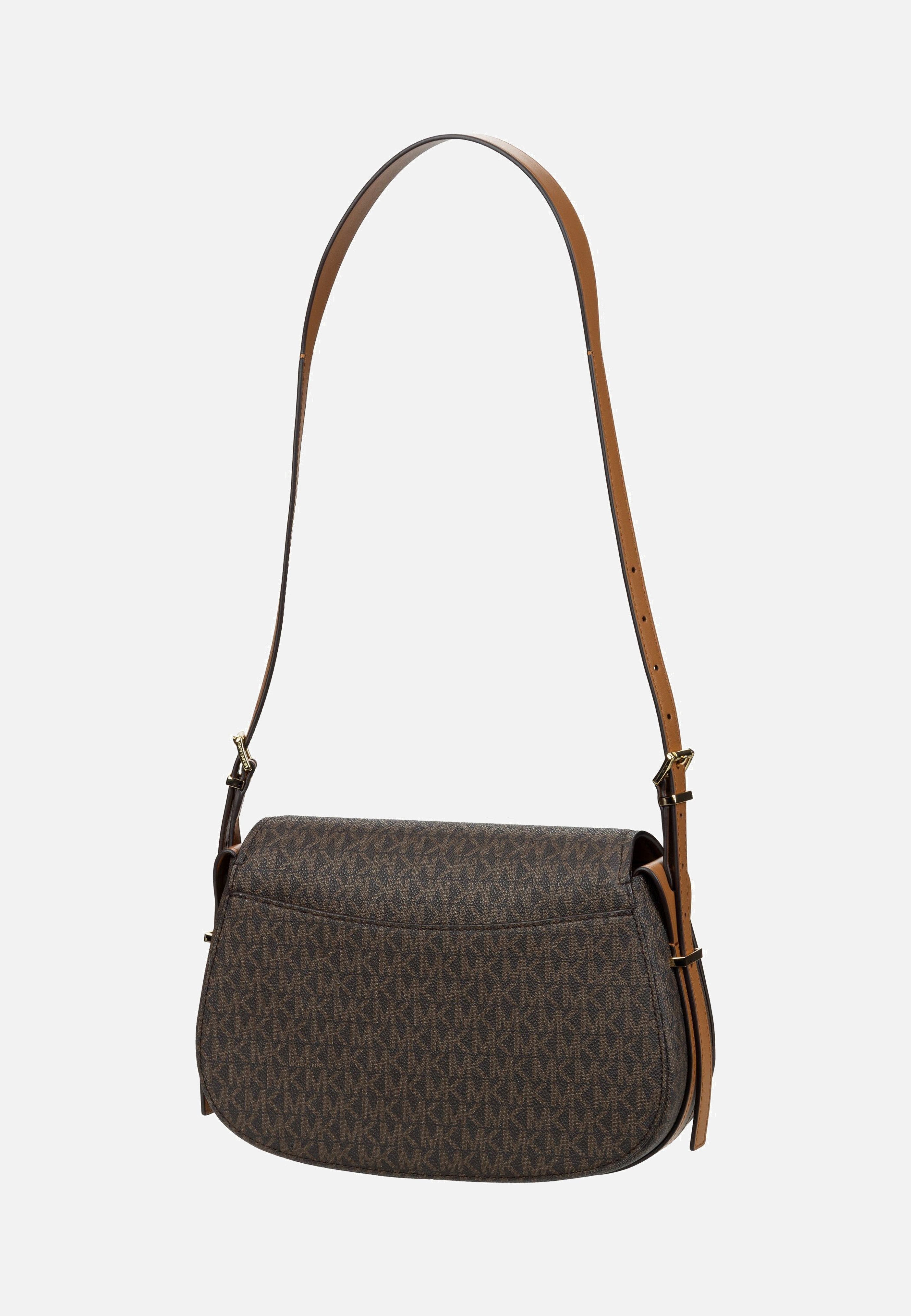 Michael Kors Lydia MD Flap MK SIG Brown/Acorn - Saddle Bag | Sakoi