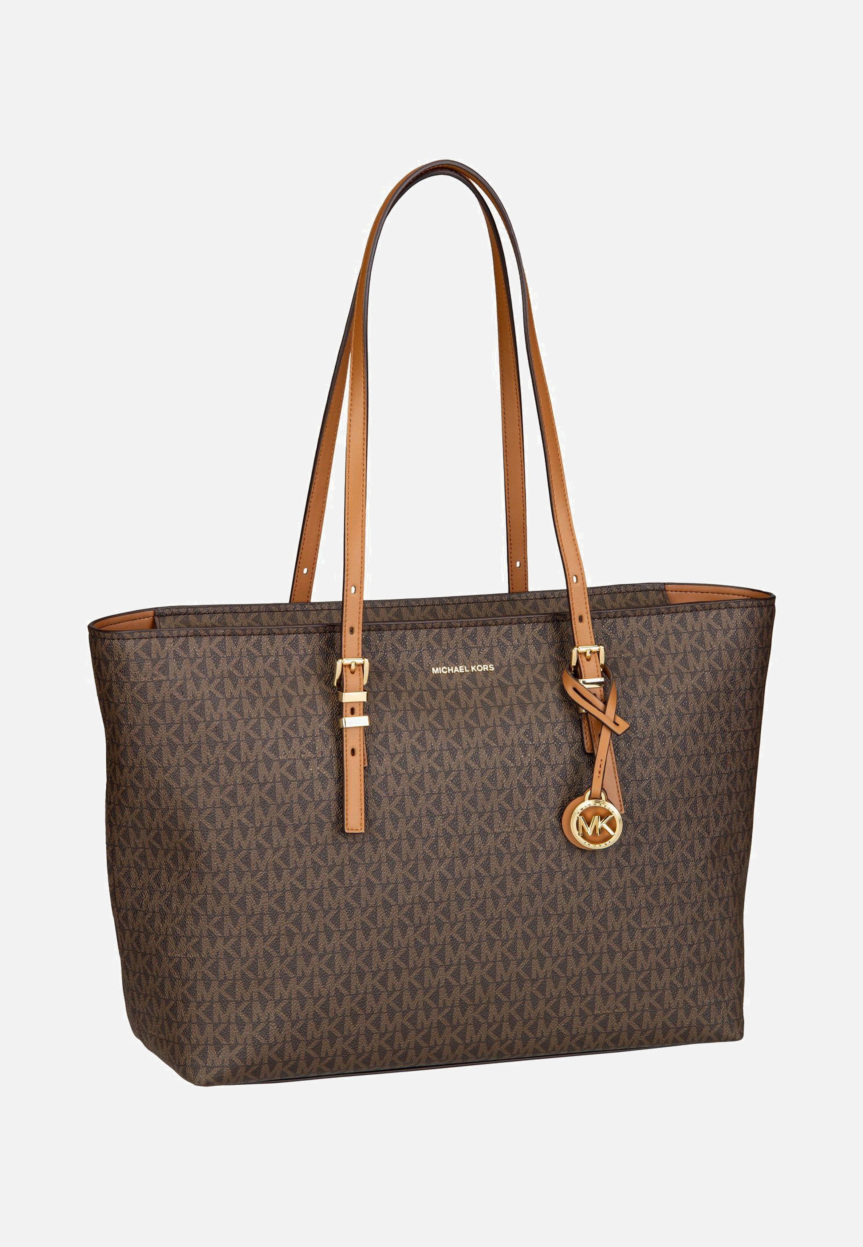 Michael Kors Quinn LG EW TZ Tote MK SIG Brown/Acorn - Shopper | Sakoi