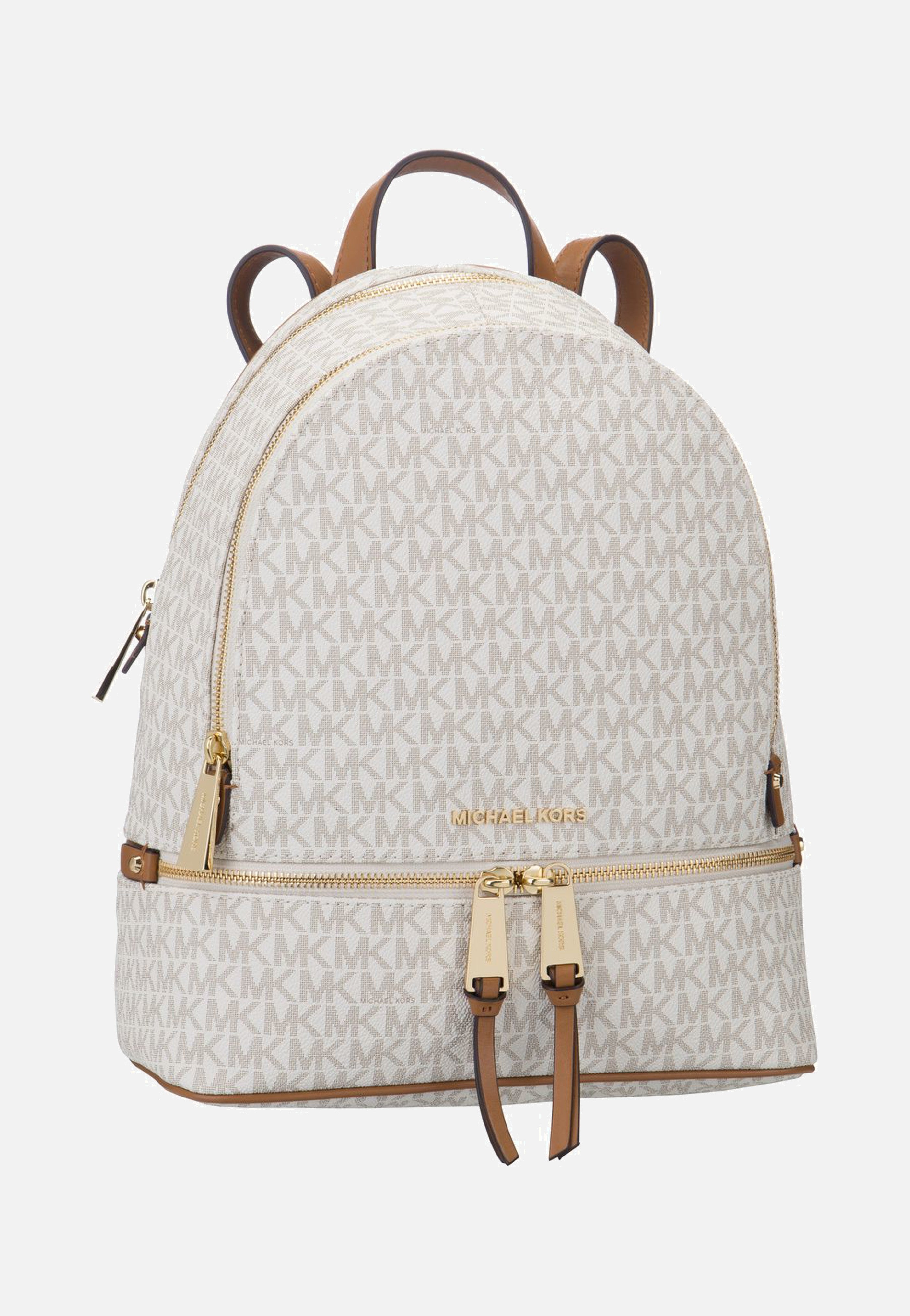 Michael Kors Rhea Zip Medium MK Signature Vanilla Backpack