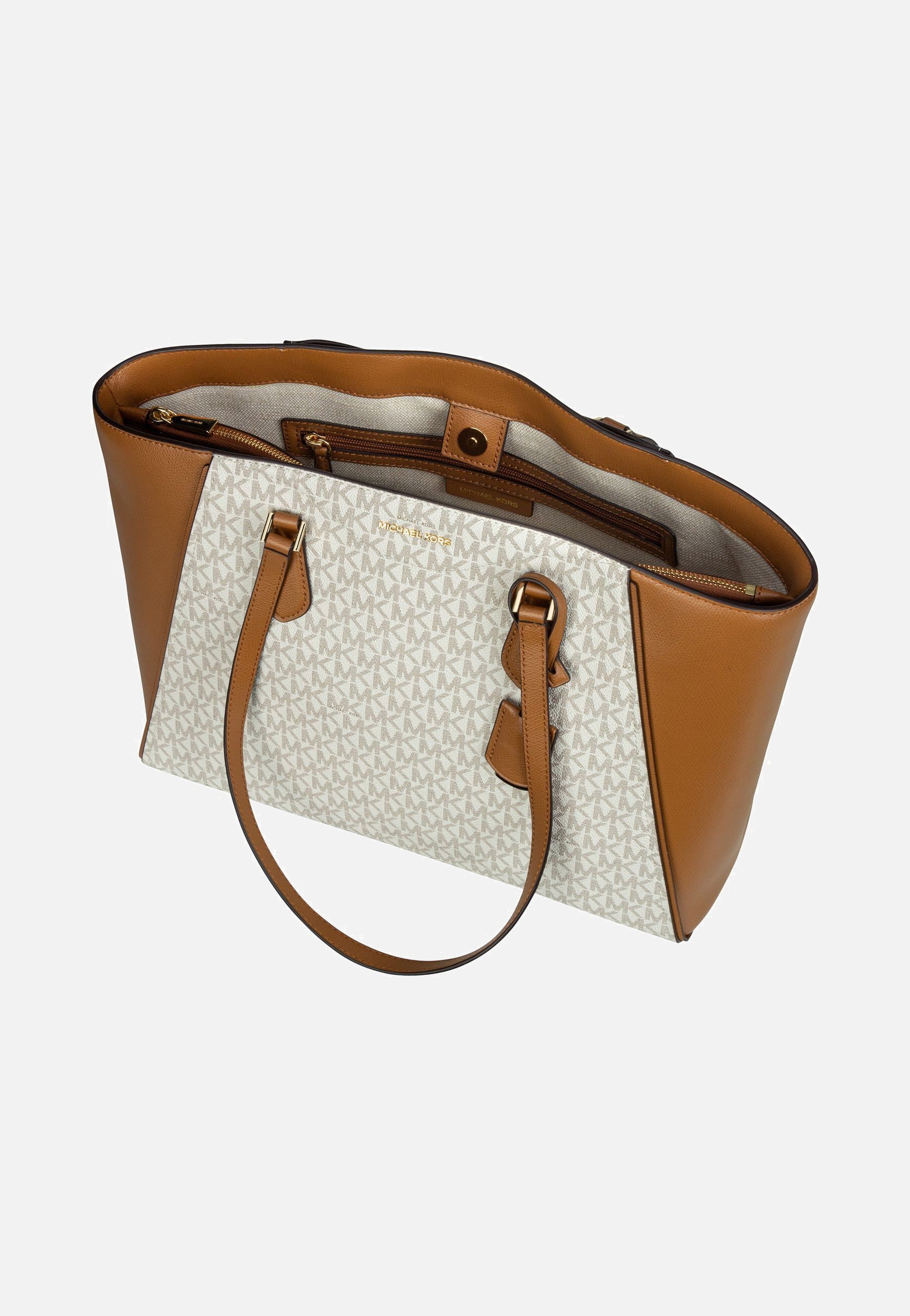 Michael Kors - Taryn Large MF TZ MK SIG Vanilla/Acorn - Shopper | Women-Image