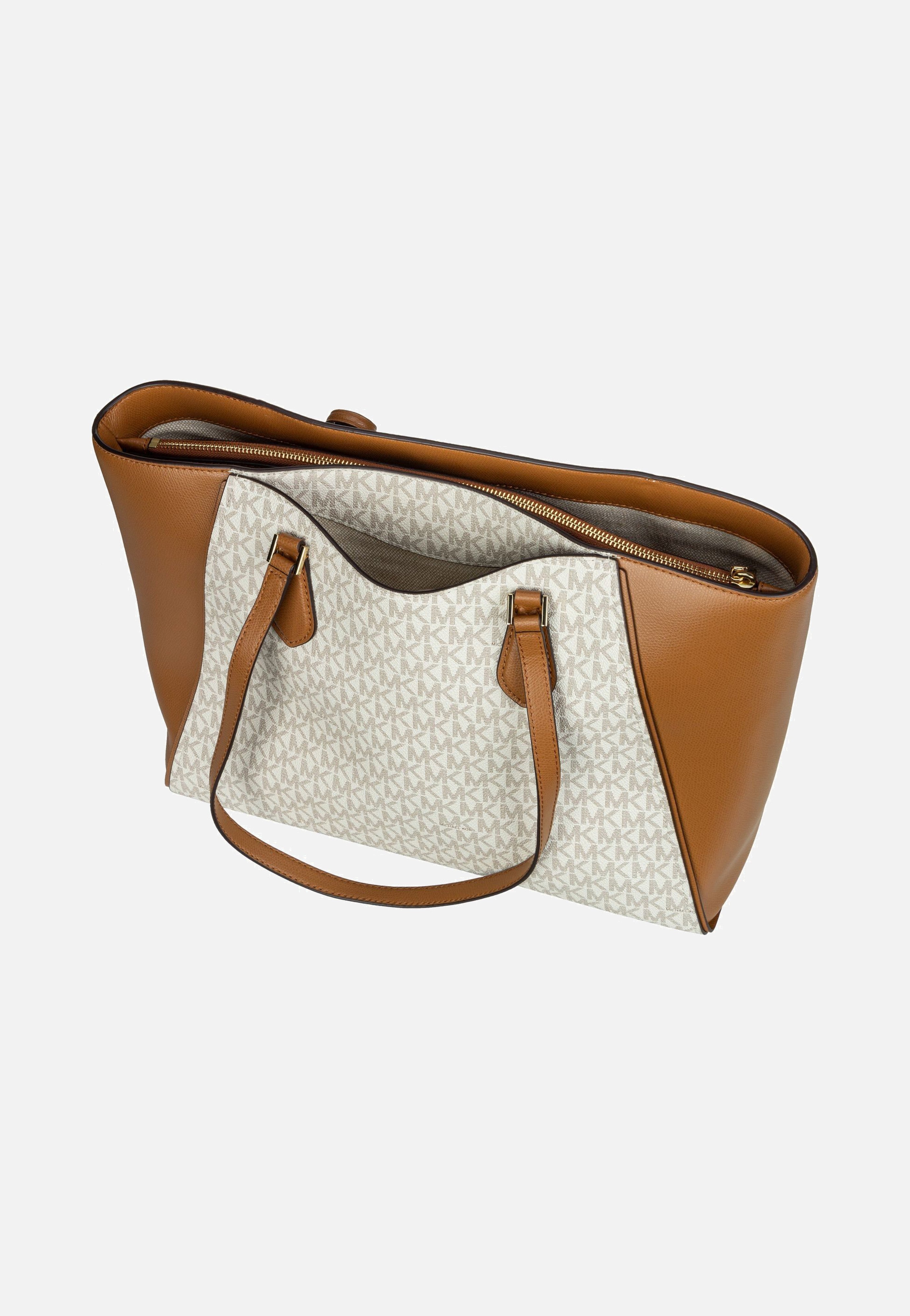 Michael Kors Taryn Large MF TZ MK SIG Vanilla/Acorn - Shopper | Sakoi