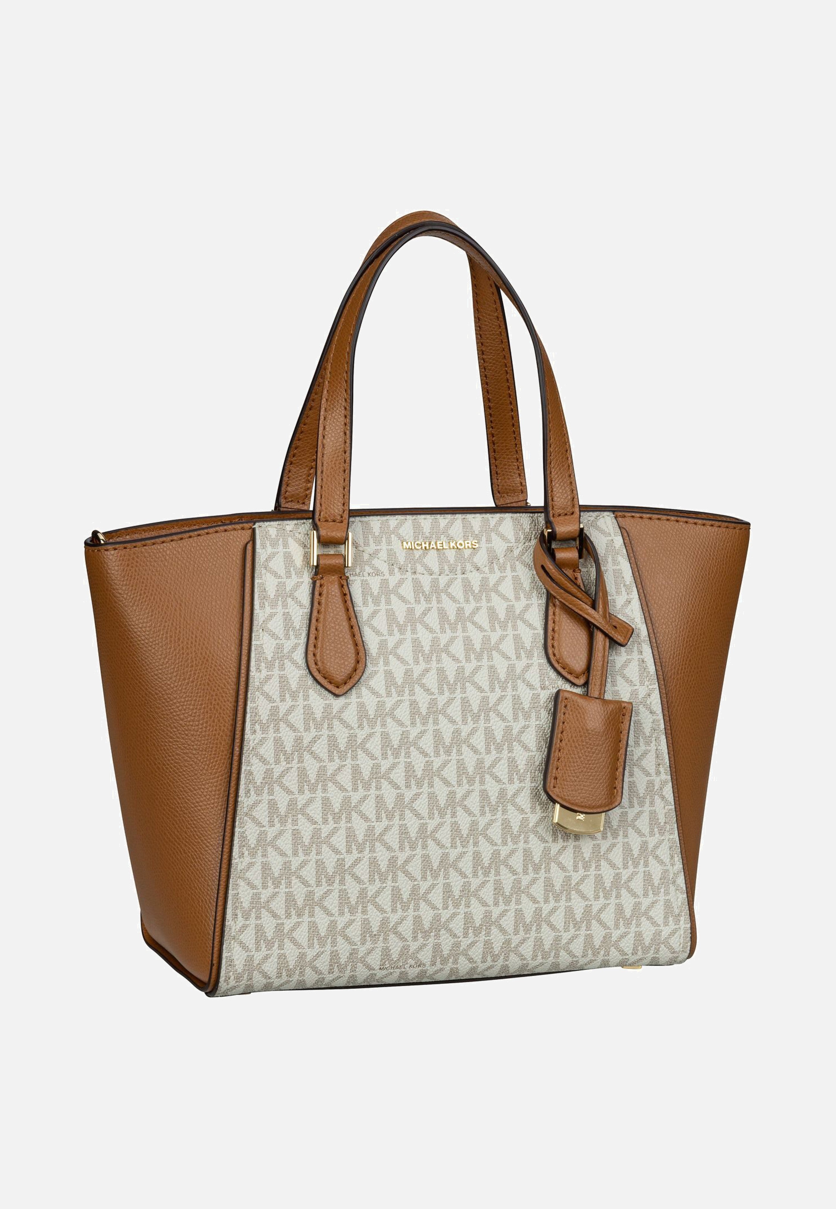 Michael Kors - Taryn Small Convertible MK SIG Vanilla/Acorn - Handle Bag | Women-Image