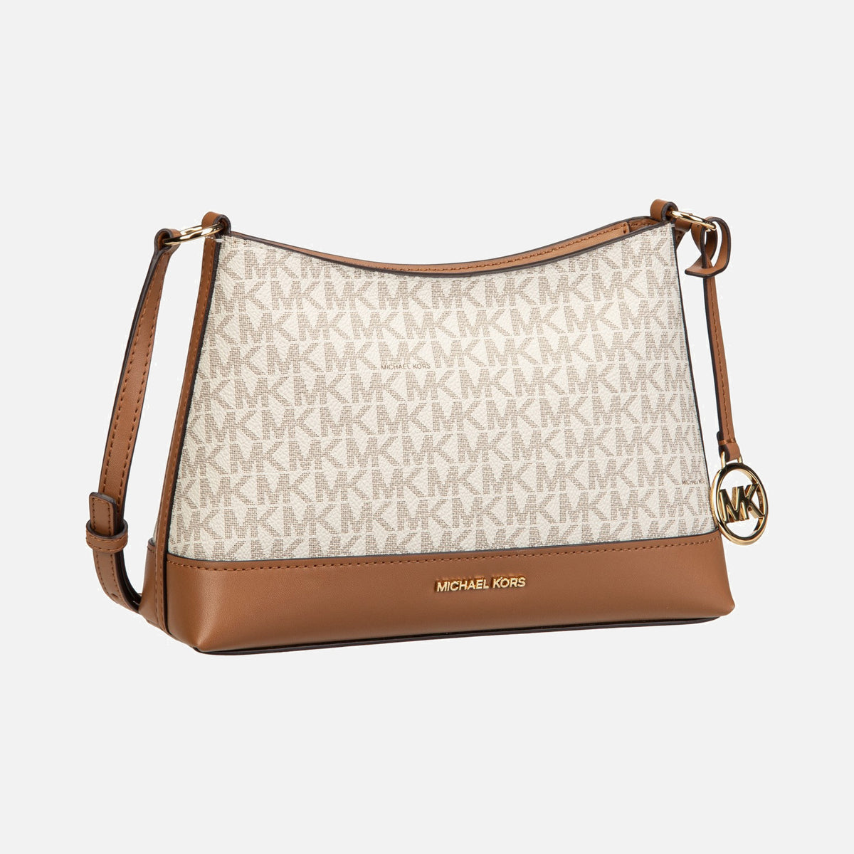 Michael Kors Andie SM TZ Xbody Vanilla/Acorn - Crossbody Bag | Sakoi