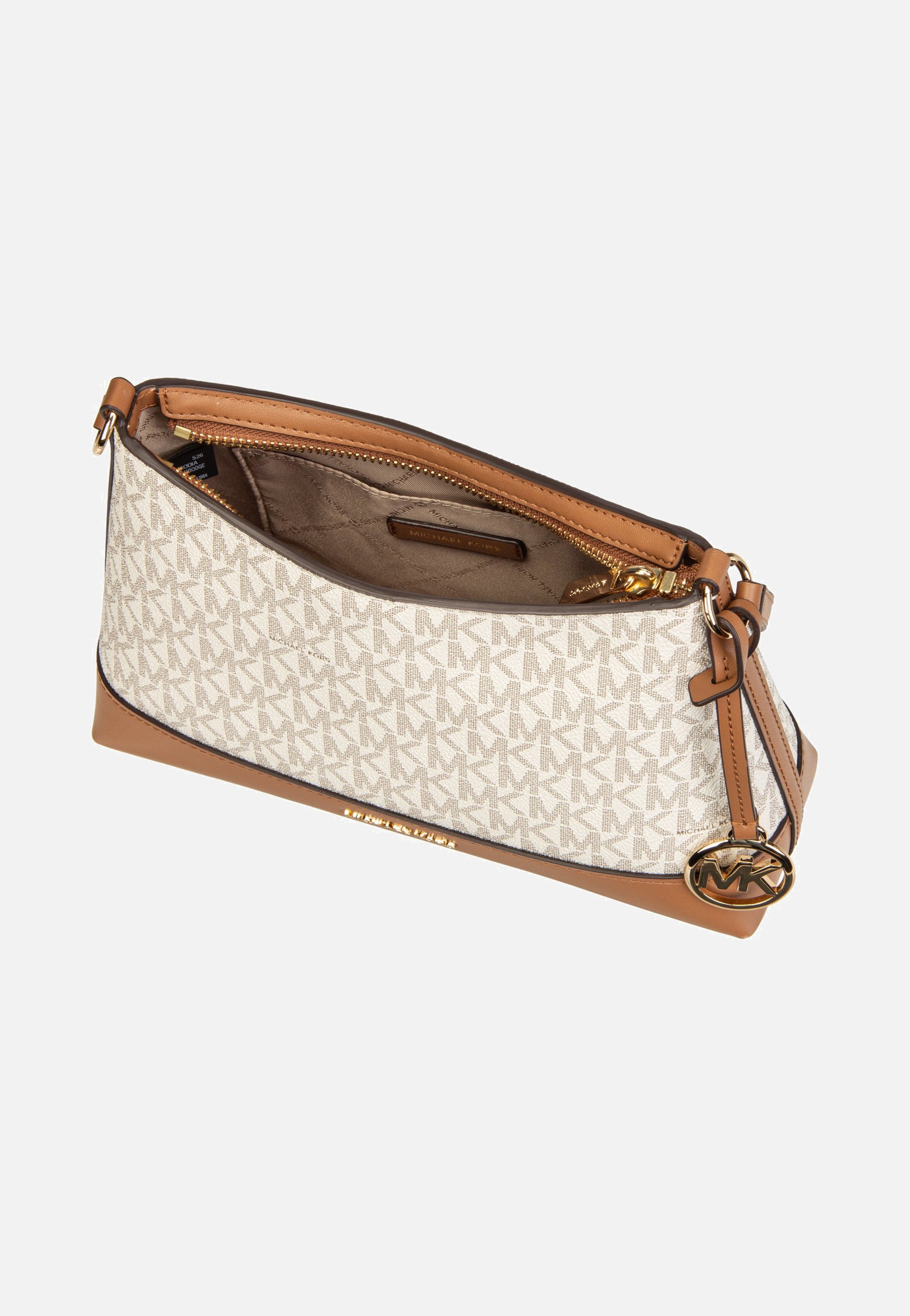 Michael Kors Andie SM TZ Xbody Vanilla/Acorn - Crossbody Bag | Sakoi