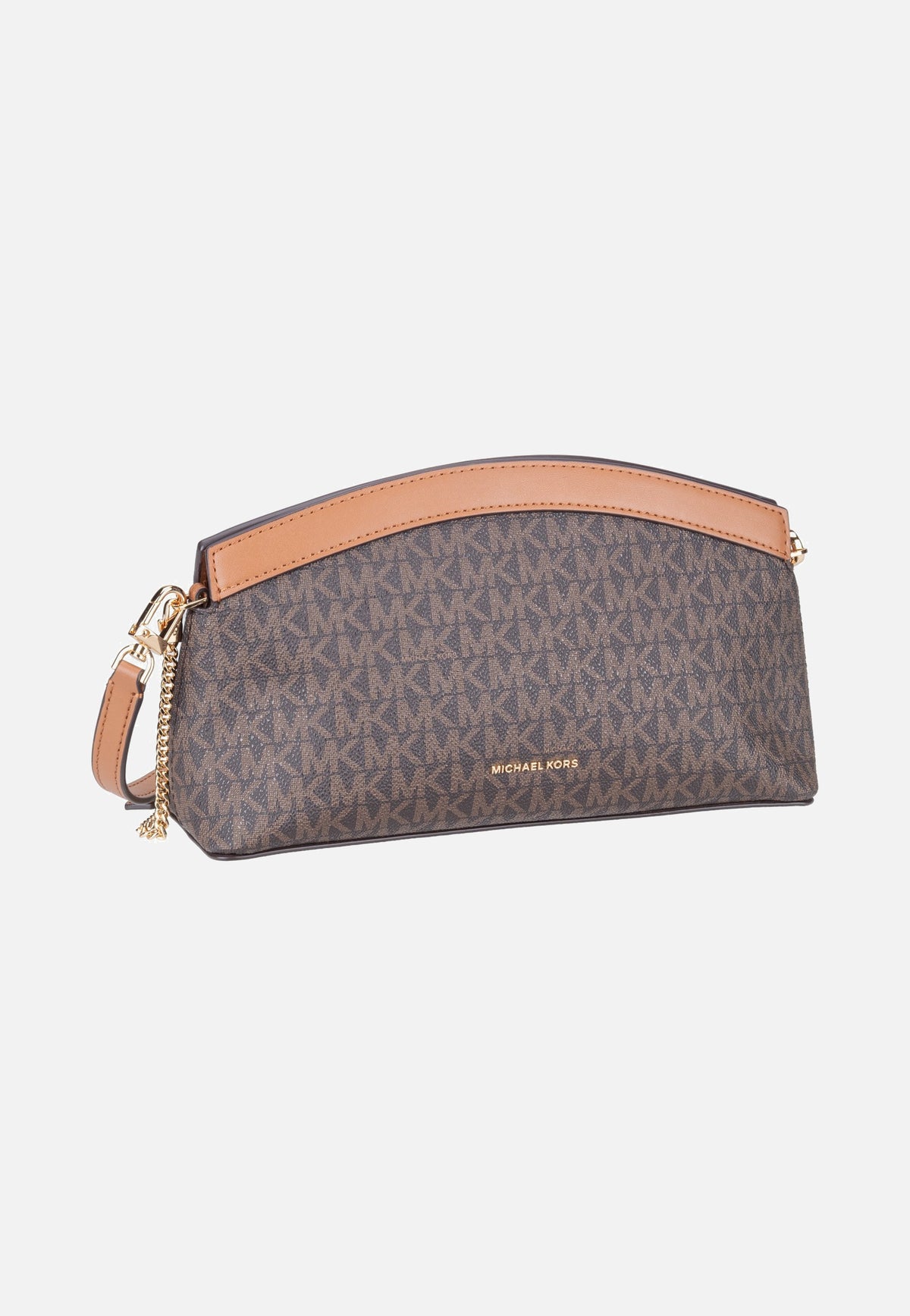 Michael Kors Athena SM Dome Chn Clutch Xbody Brown/Acorn Sac à bandoulière