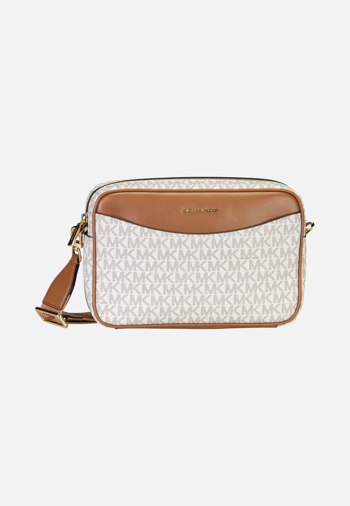 Michael Kors Bev LG Ew Pckt Xbody Vanilla/Acorn Bolso bandolera