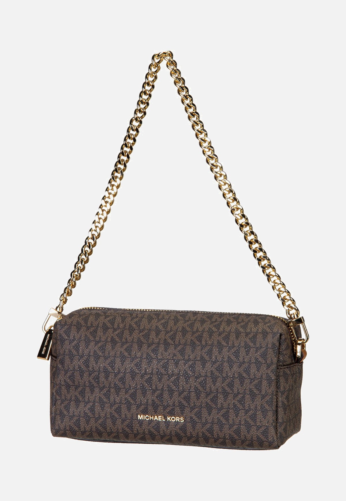 Michael Kors Bryant SM Soft Xbody W/ Chain Brown/Acorn Crossbody Bag