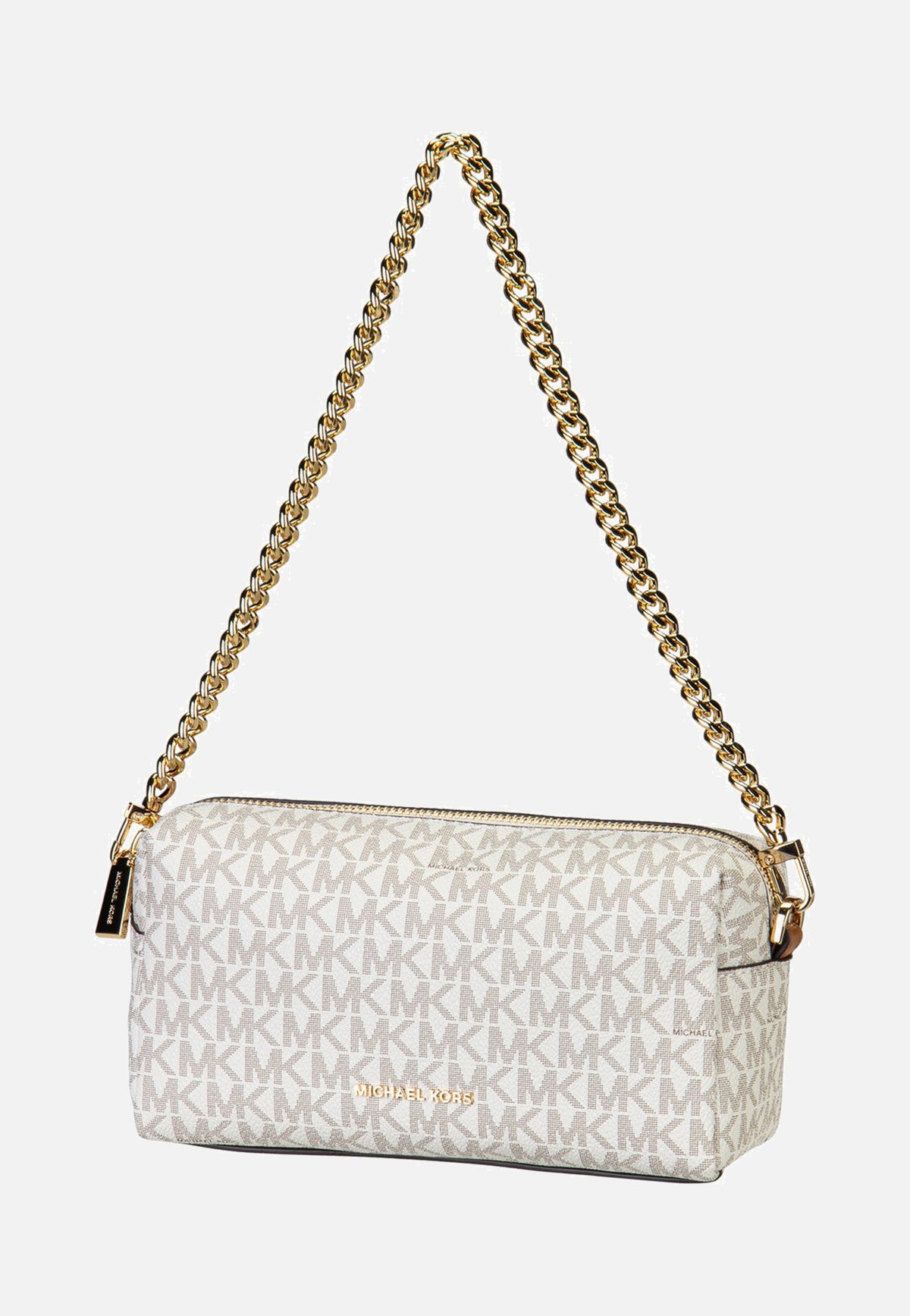 Michael Kors Bryant SM Soft Xbody W/ Chain Vanilla/Acorn Borsa a tracolla