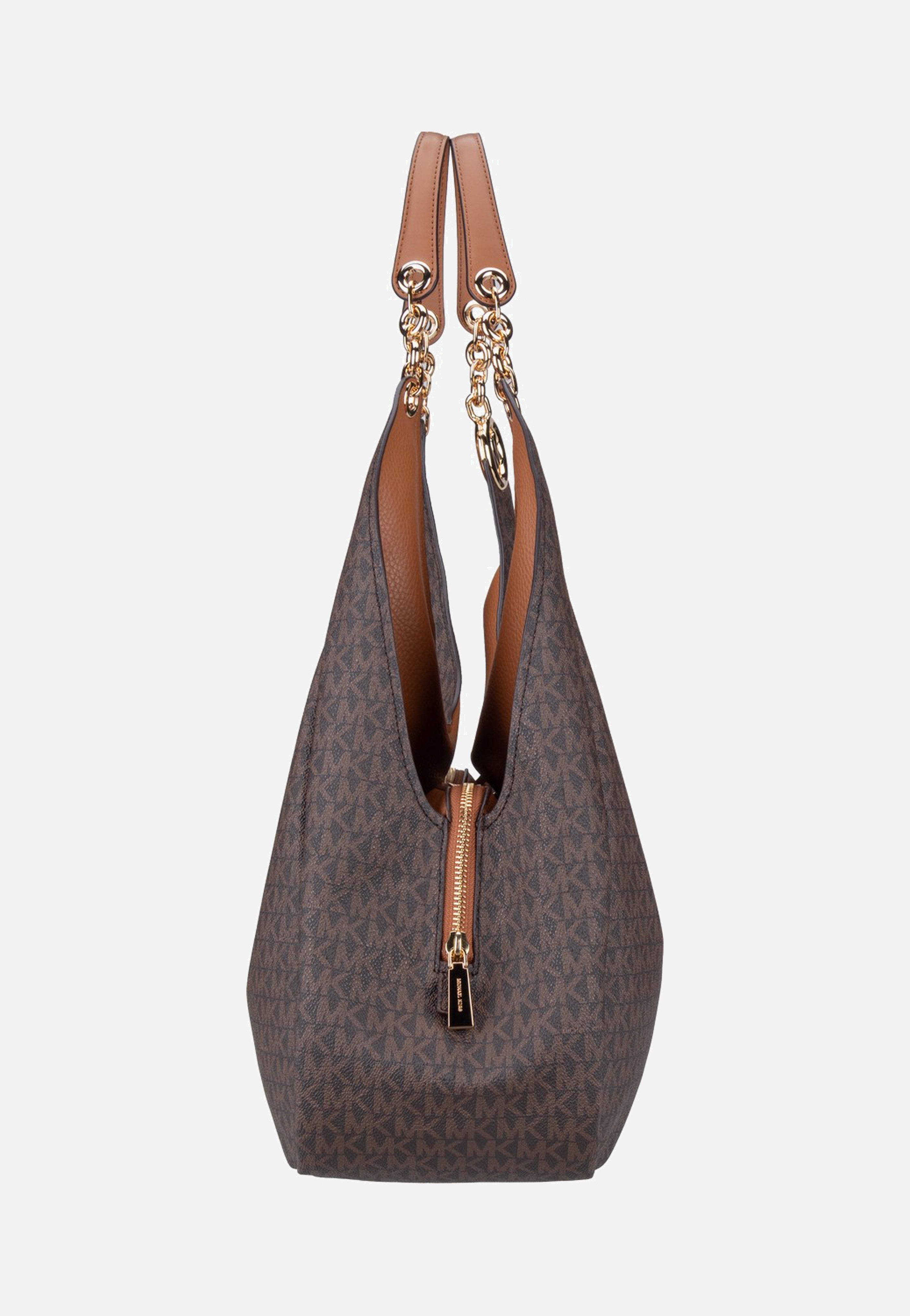 Michael Kors Ellie LG Trpl Compt Shldr Tote Brown/Acorn Sac Hobo