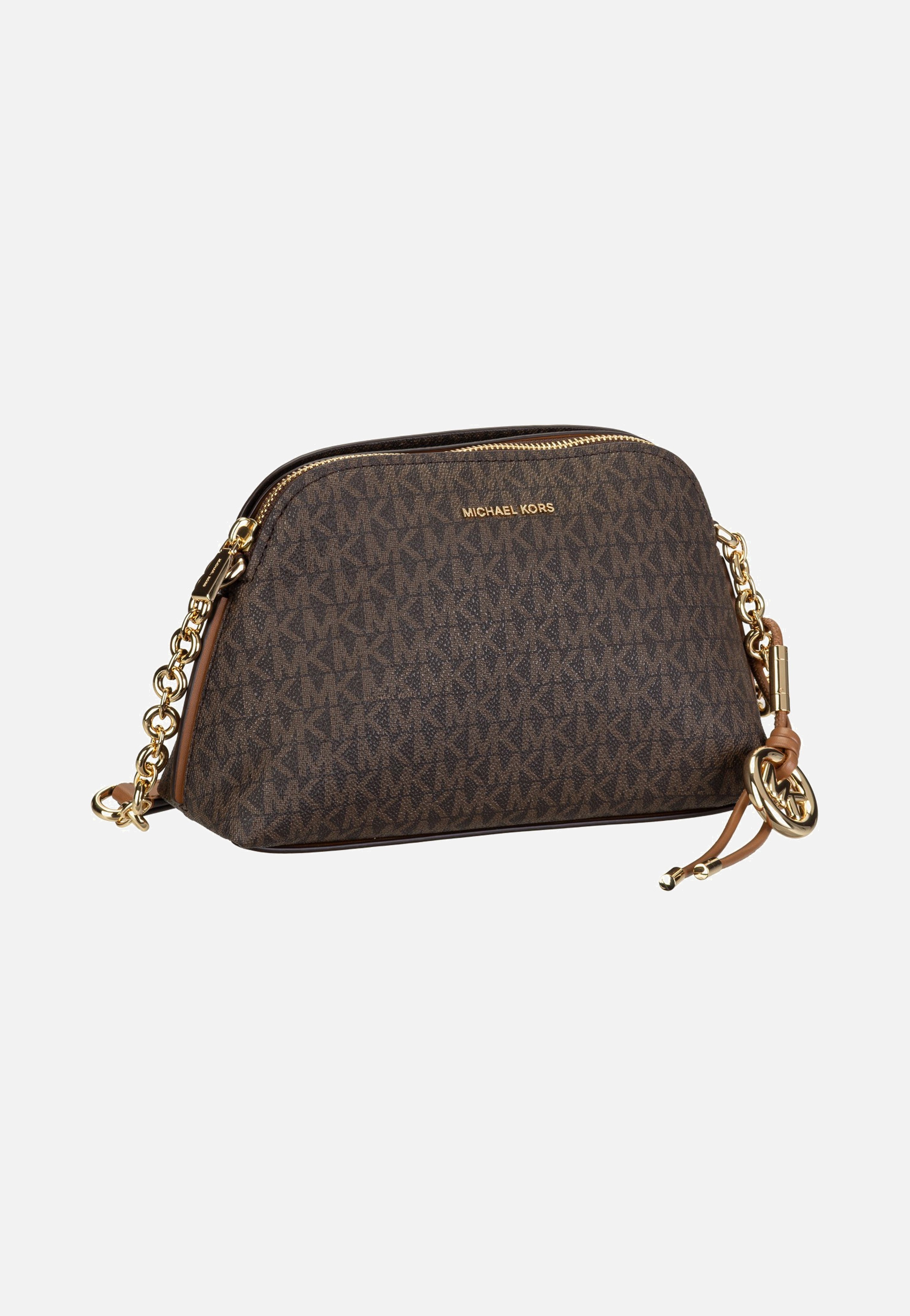 Michael Kors Freddie Small Dome Chn Xbody Brown/Acorn Crossbody Bag
