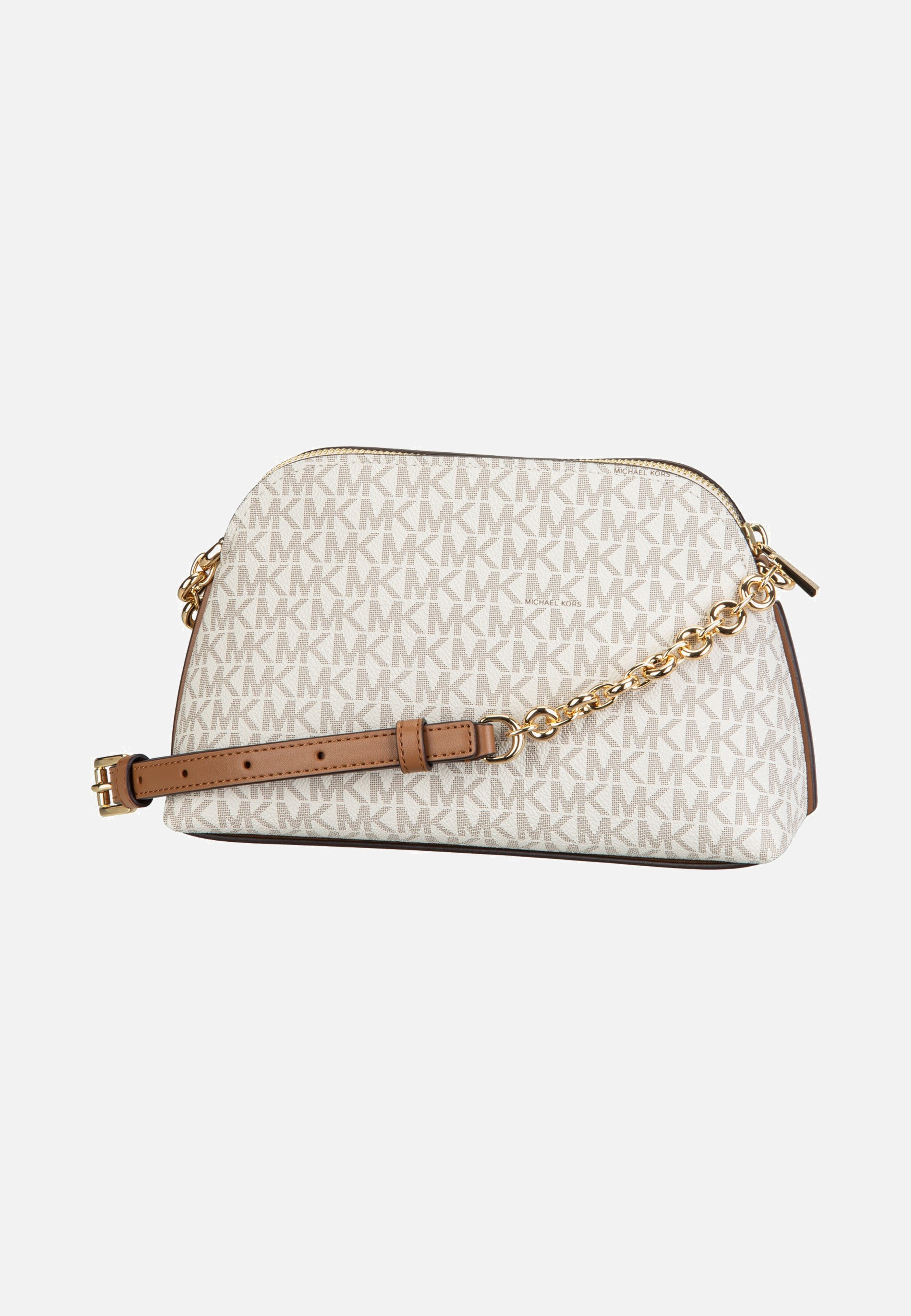 Michael Kors Freddie Small Dome Chn Xbody Vanilla/Acorn Crossbody Bag