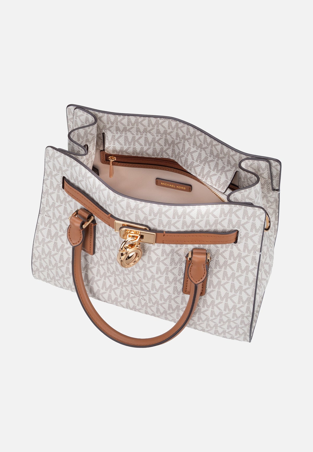 Michael Kors Hamilton Moderne SM Satchel Vanilla/Acorn Cartera