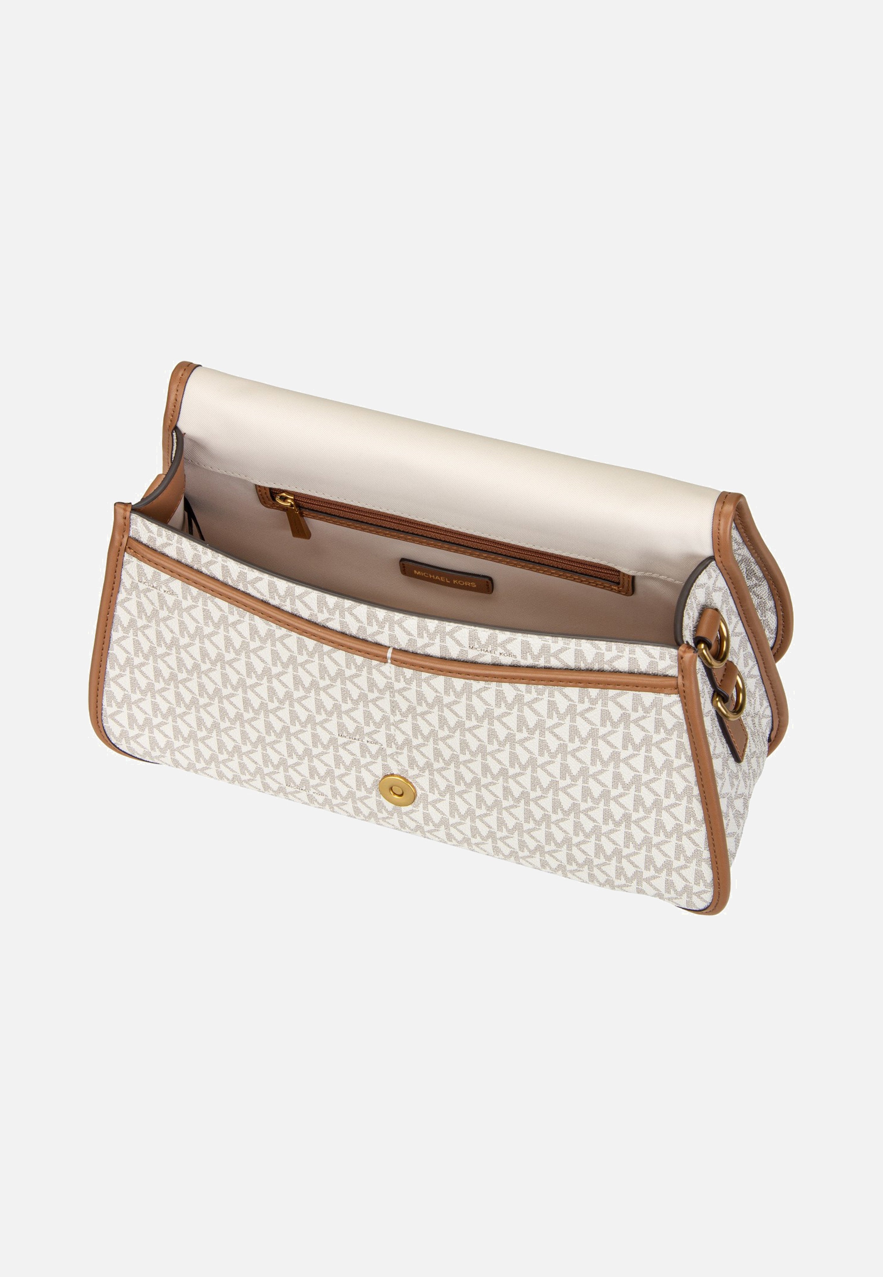 Michael Kors Holmes Medium Conv Msgr Vanilla/Acorn Messenger Bag