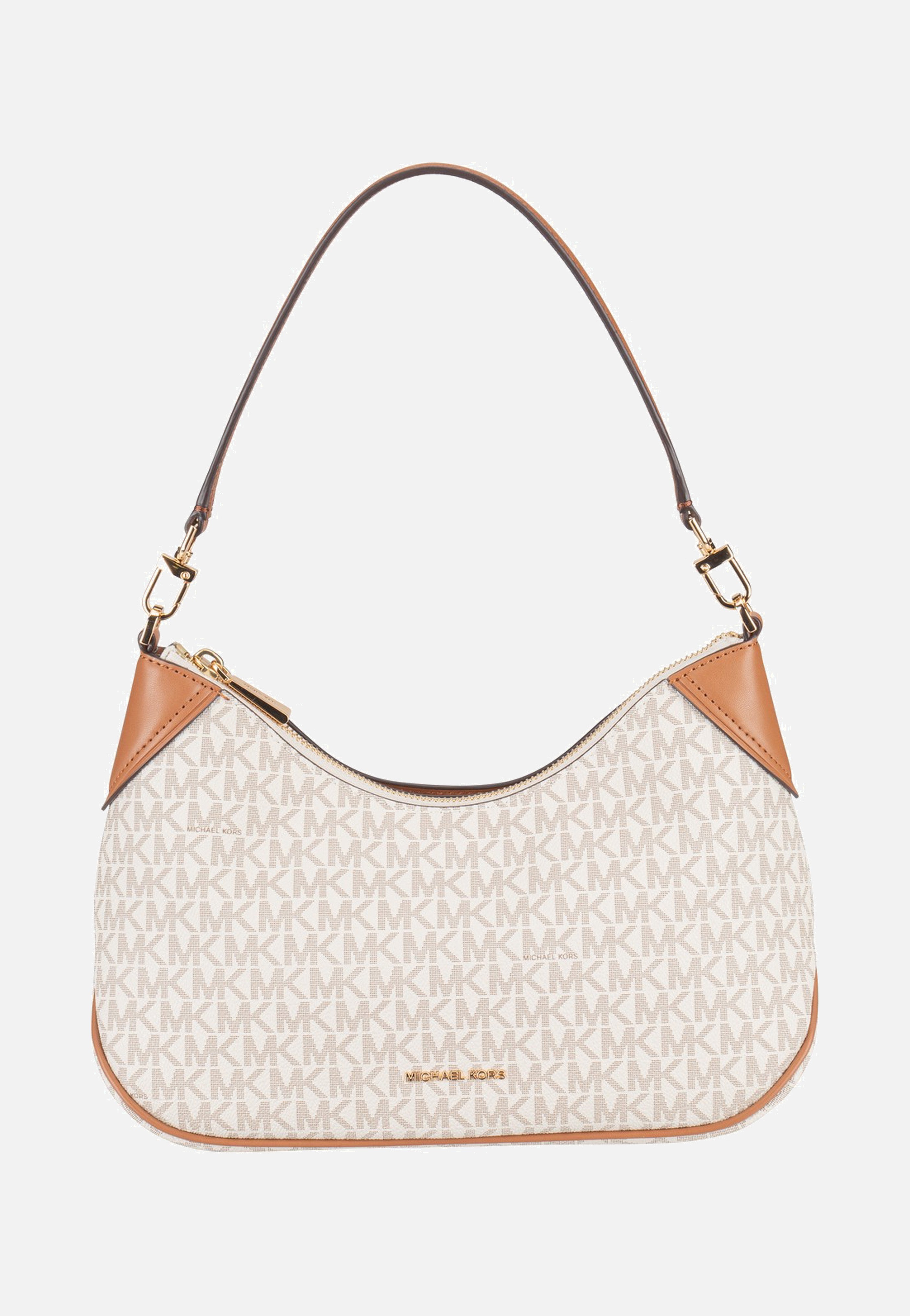 Michael Kors Jet Set MD Conv Pouchette Xbody Vanilla/Acorn