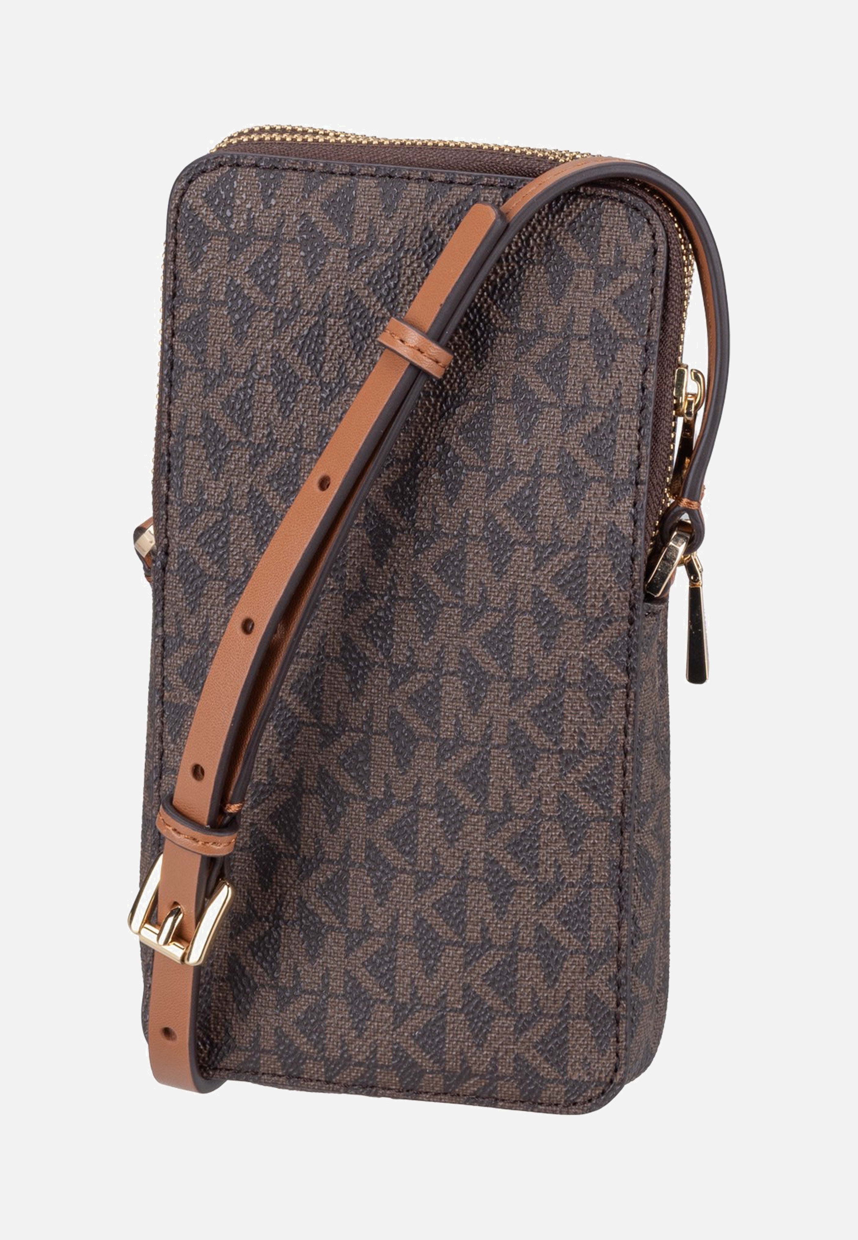 Michael Kors Jet Set SM Ns Double Zip Phone Xbody Brown/Acorn Buideltas