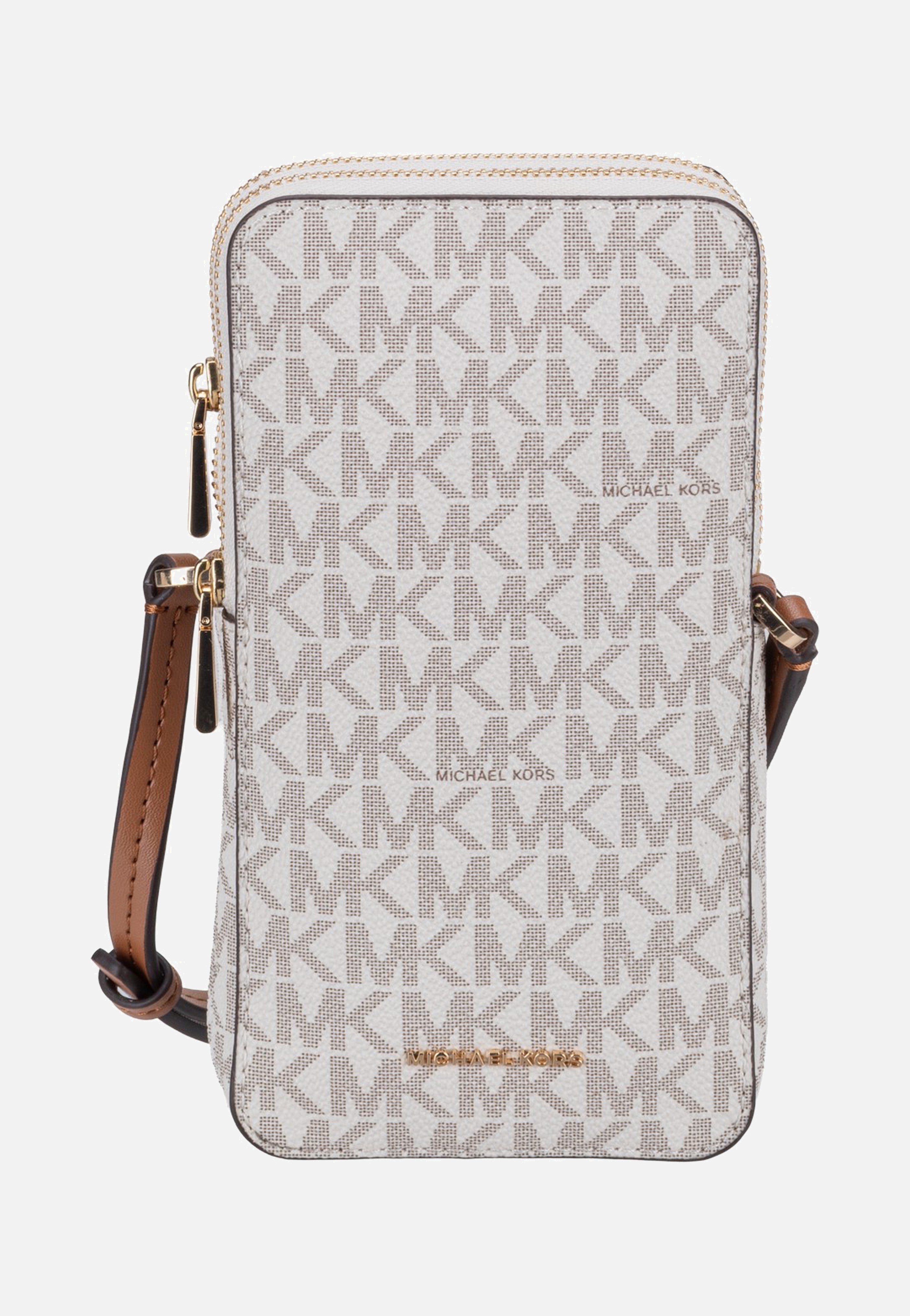 Michael Kors Jet Set SM Ns Double Zip Phone Xbody Vanilla/Acorn Buideltas