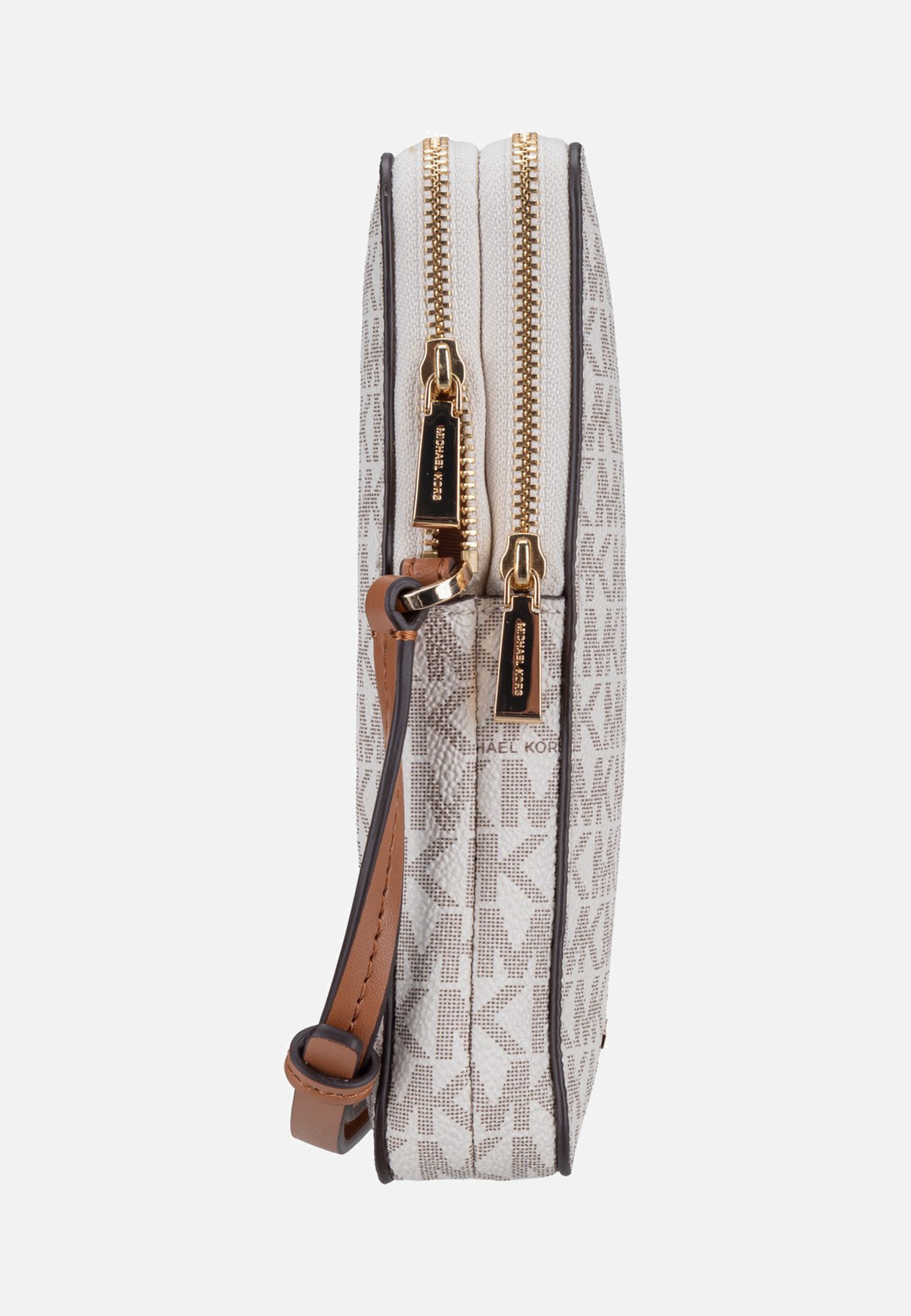 Michael Kors Jet Set SM Ns Double Zip Phone Xbody Vanilla/Acorn Buideltas